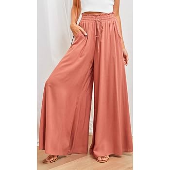 Amazon.com: Women's Culotte Wide Leg Trousers Summer Flared