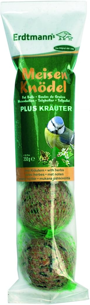 Suet Balls Plus Herbs Singly Packed In Green Nets, 10.5 By 4 By 2-Inch, 4-Pack
