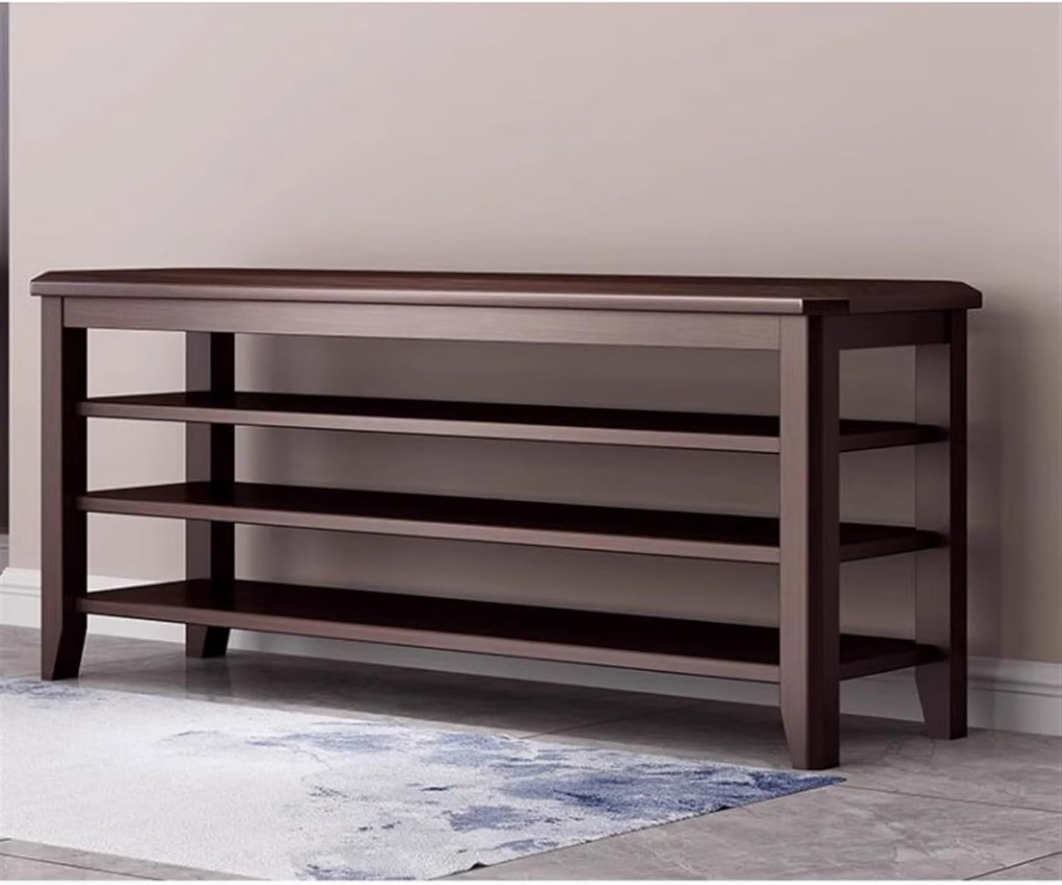 Shoe Storage Cabinet Cabinets Hallway Slim Cupboard Cupboards Hallways Slimline，3-Tier Solid Wood Shoe Rack - Multifunctional Entryway& Storage Cabinet Sittable Shoe Shelf for HomeShoe Stora