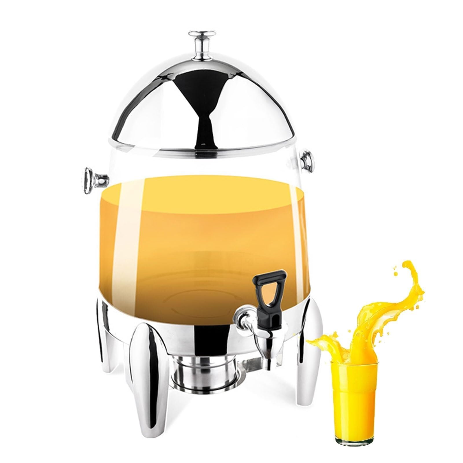 HADECOLL Beverage Dispenser Beverage Dispenser With Stand 12L Drink Dispenser With Ice Core & Fuel Holder Leakproof Spigot For Parties Juice