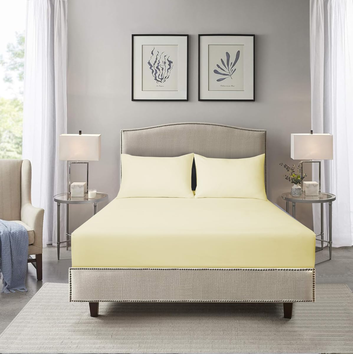 HADI LONDON Microfibre Fitted Sheet Single Double King and Super King