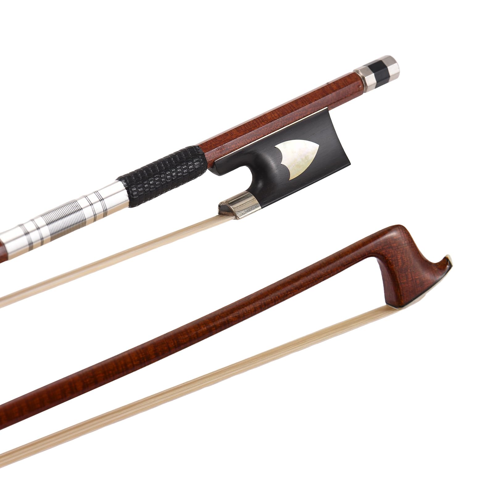 Arcos de Violín Tamaño Completo 4/4, Núcleo de Fibra Carbono, Híbridos, Piel Peranmbuco, Ligeros, Accesorios para Instrumentos Cuerda