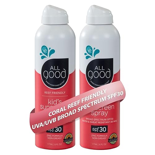 All Good - Spray protector solar para bebés y niños, amplio espectro UVAUVB, SPF 30, óxido de zinc, apto para arrecifes de coral, resistente al disponible en Yaxa Colombia