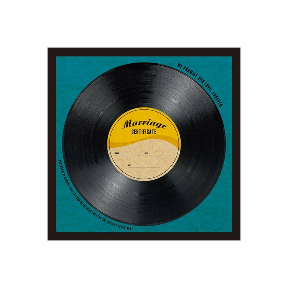 レコード型結婚証明書 まるてつ様】レコード型結婚証明書 レコード風 【