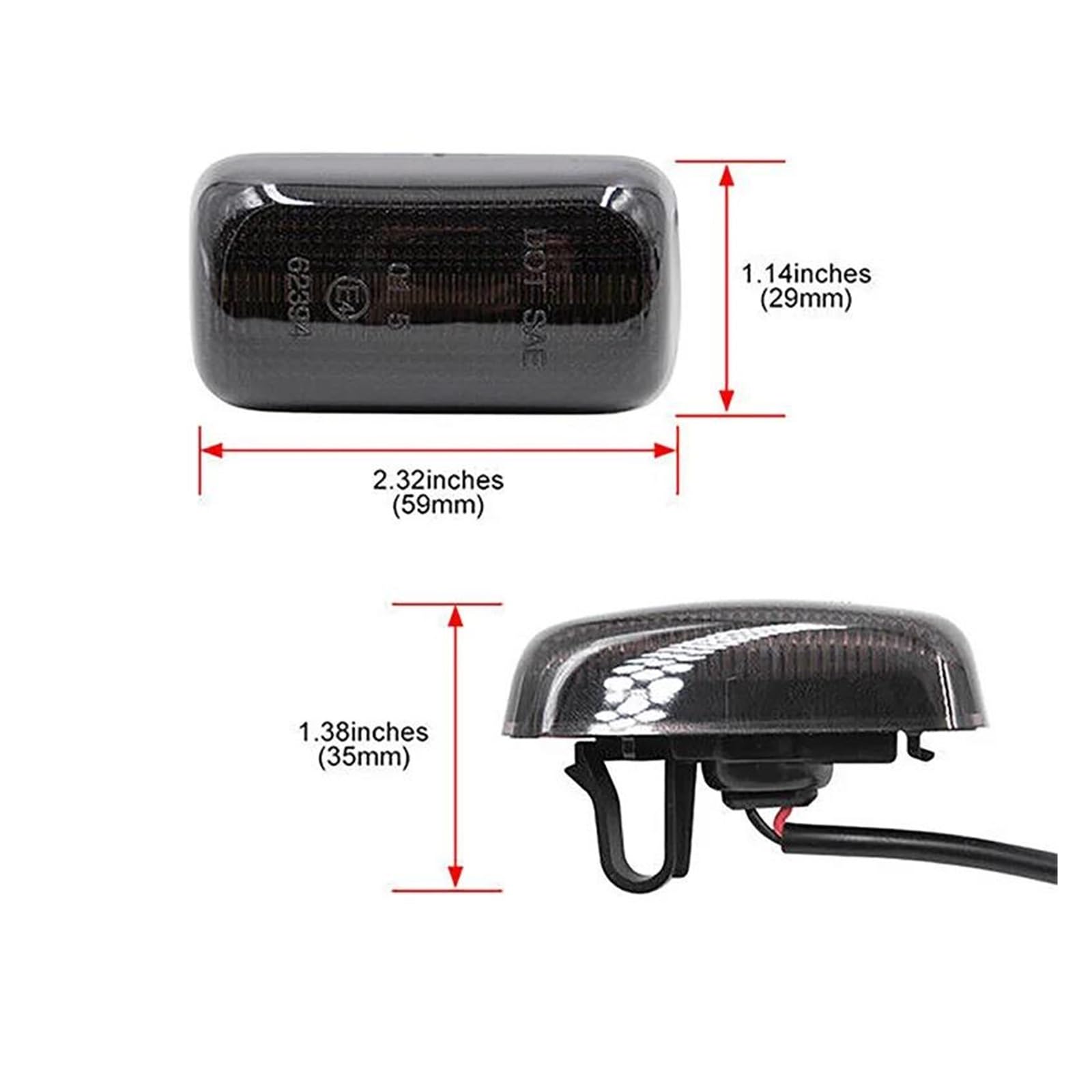 Genérico Piloto Intermitente 4 Uds Luces LED Posición Lateral Lámparas Señal Para GMC Para Sierra 2500 3500HD 2015 Intermitente Retrovisor