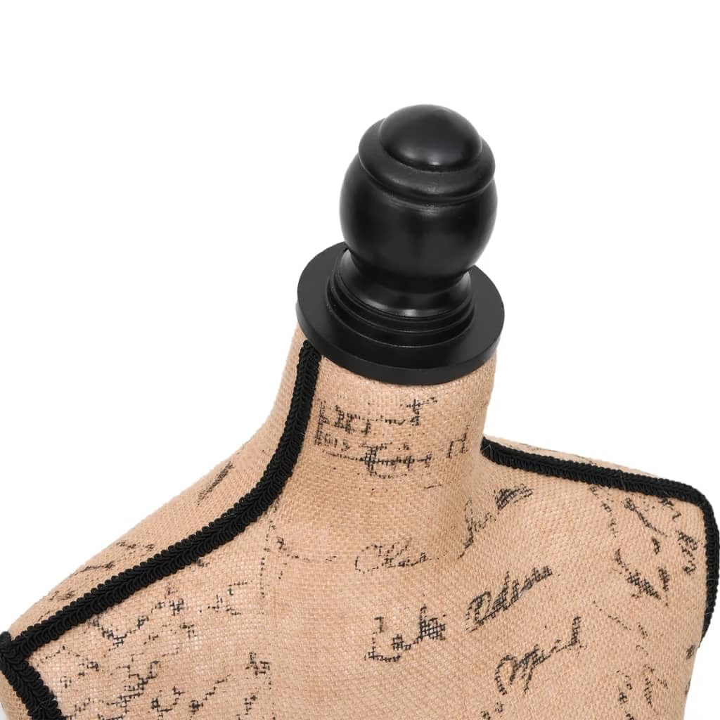 Busto Sartoriale Donna Marrone Nero Manichino in Iuta, Casa e Giardino,Forniture domestiche,Immagazzinamento e organizzazione,Abbigliamento e sistemazione negli armadi,Omini, 3.5kg-30029