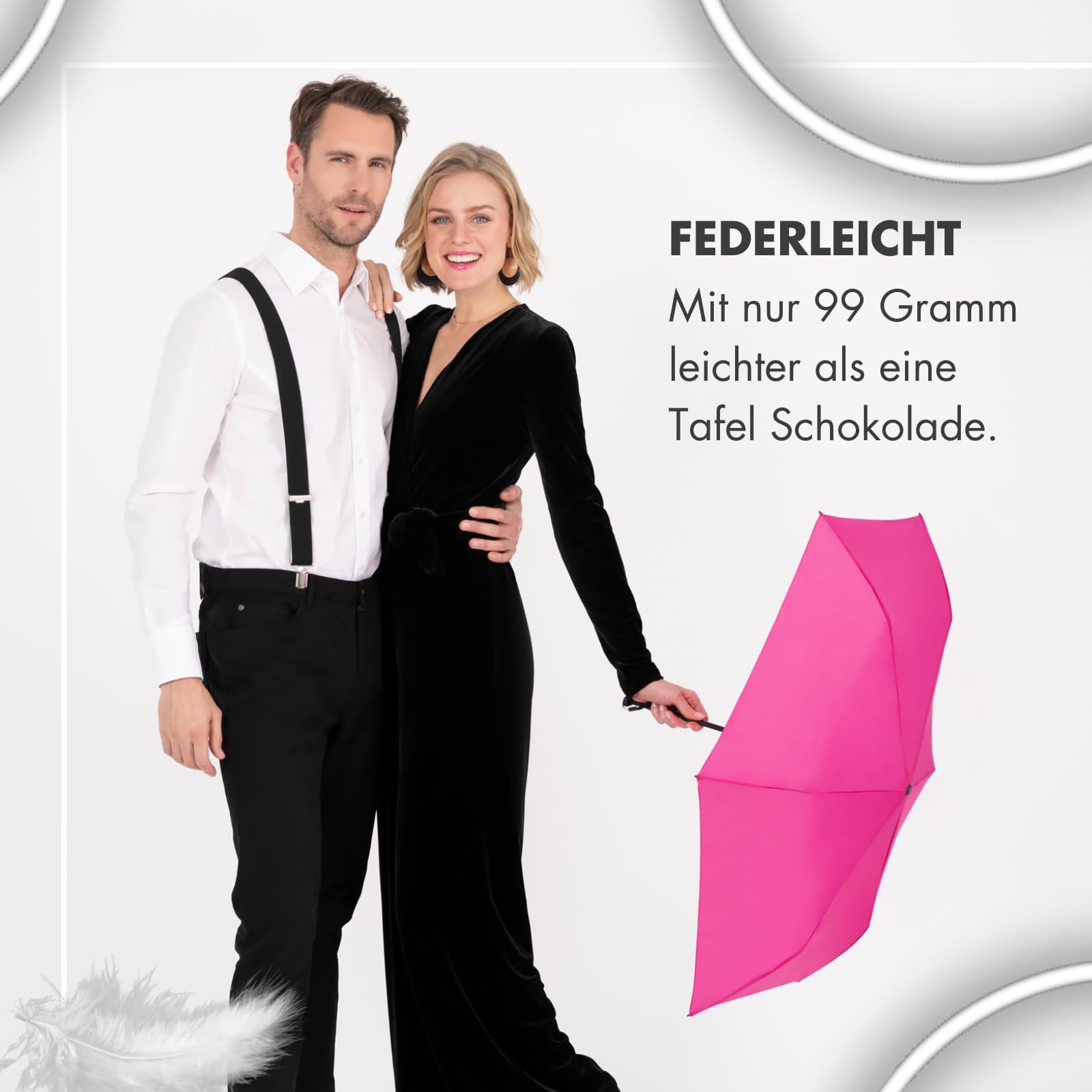 Doppler Taschenschirm Zero,99 Flat I Ultra leichter Regenschirm I Kleiner Schirm I Mini Regenschirm I Leicht zu Öffnen I Flach & kompakt I Taschenregenschirm windproof