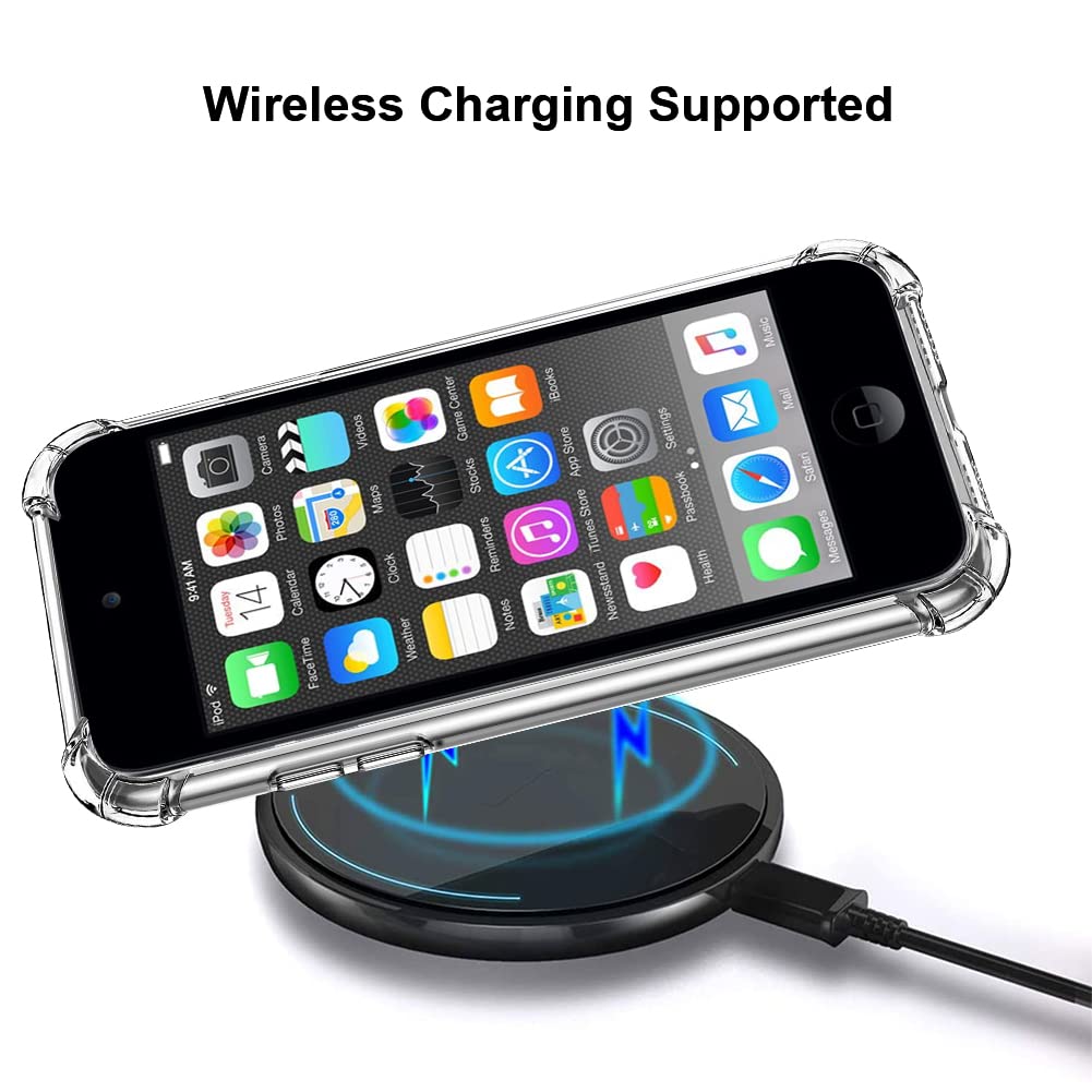 KANGHAR Custodia per iPod Touch 7/6/5 iPod Touch 5a/6a/7a generazione in morbido poliuretano termoplastico, con stampa di mucca, con pellicola proteggi schermo, supporto ad anello con cavalletto