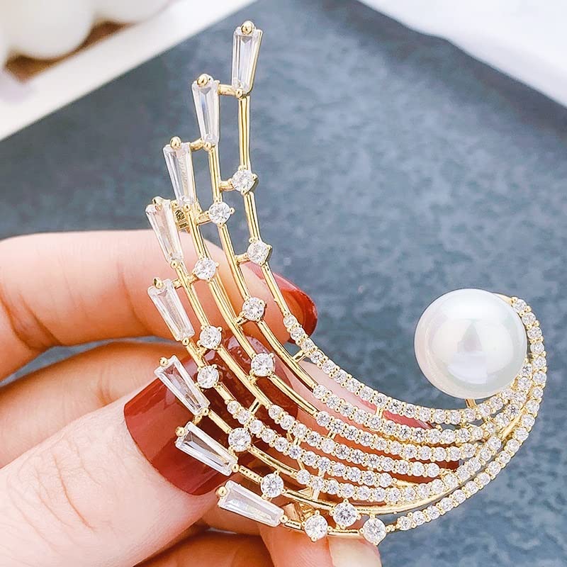Broche en perles de strass de haute qualité pour corsage raffiné