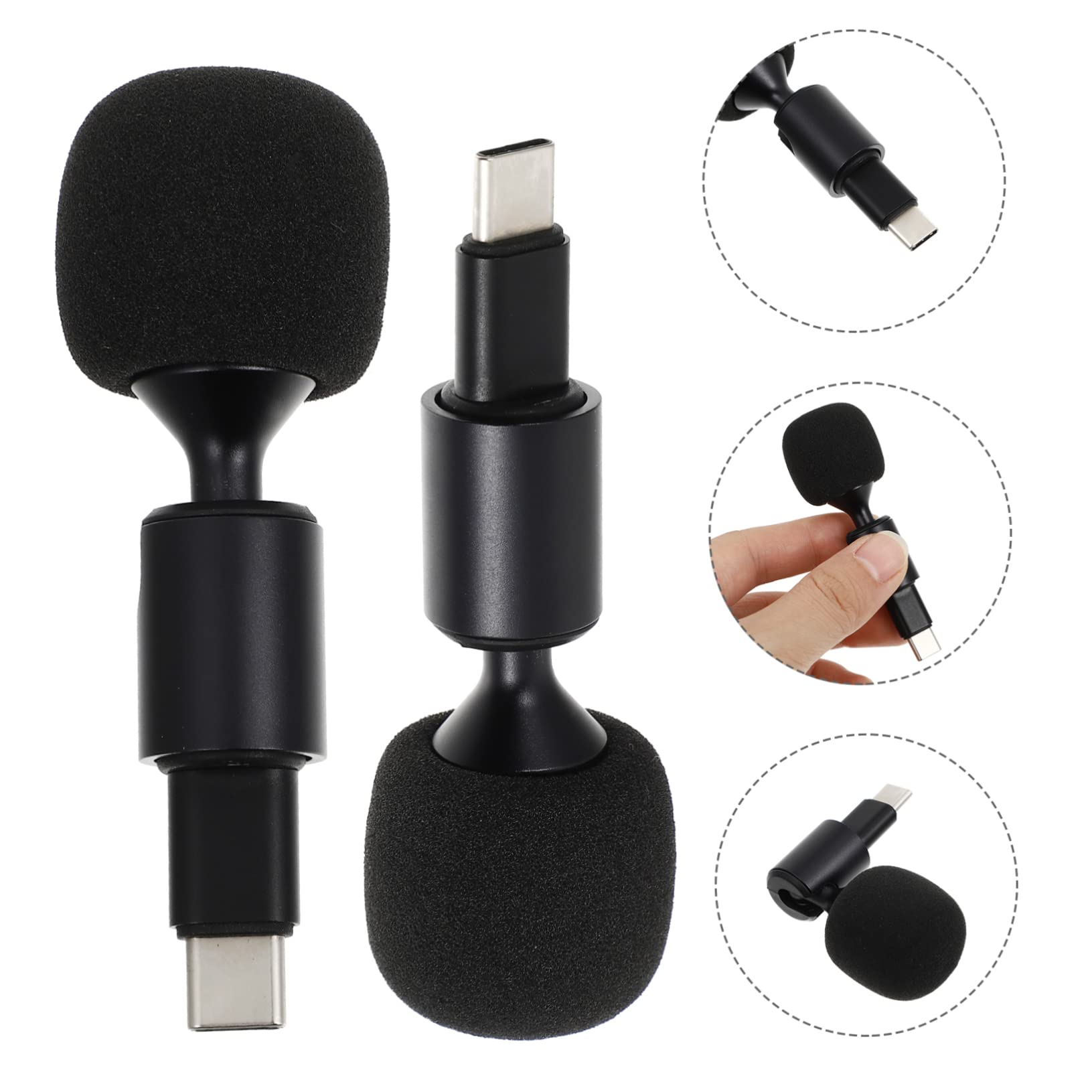 Microphone USB-C TOGEVAL Avec Housse Anti-pop - Pour PC/smartphone - Idéal Streaming/appels