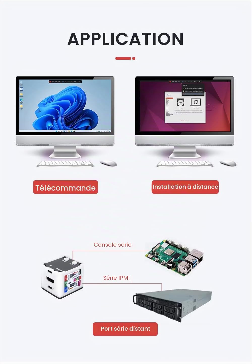 youyeetoo Sipeed NanoKVM Mini Remote Control Operations Maintenance Server, 1ToPS NPU 1 GHz C906 RISC-V Linux Linux PC avec port réseau de 100 m (noir complet paquet)