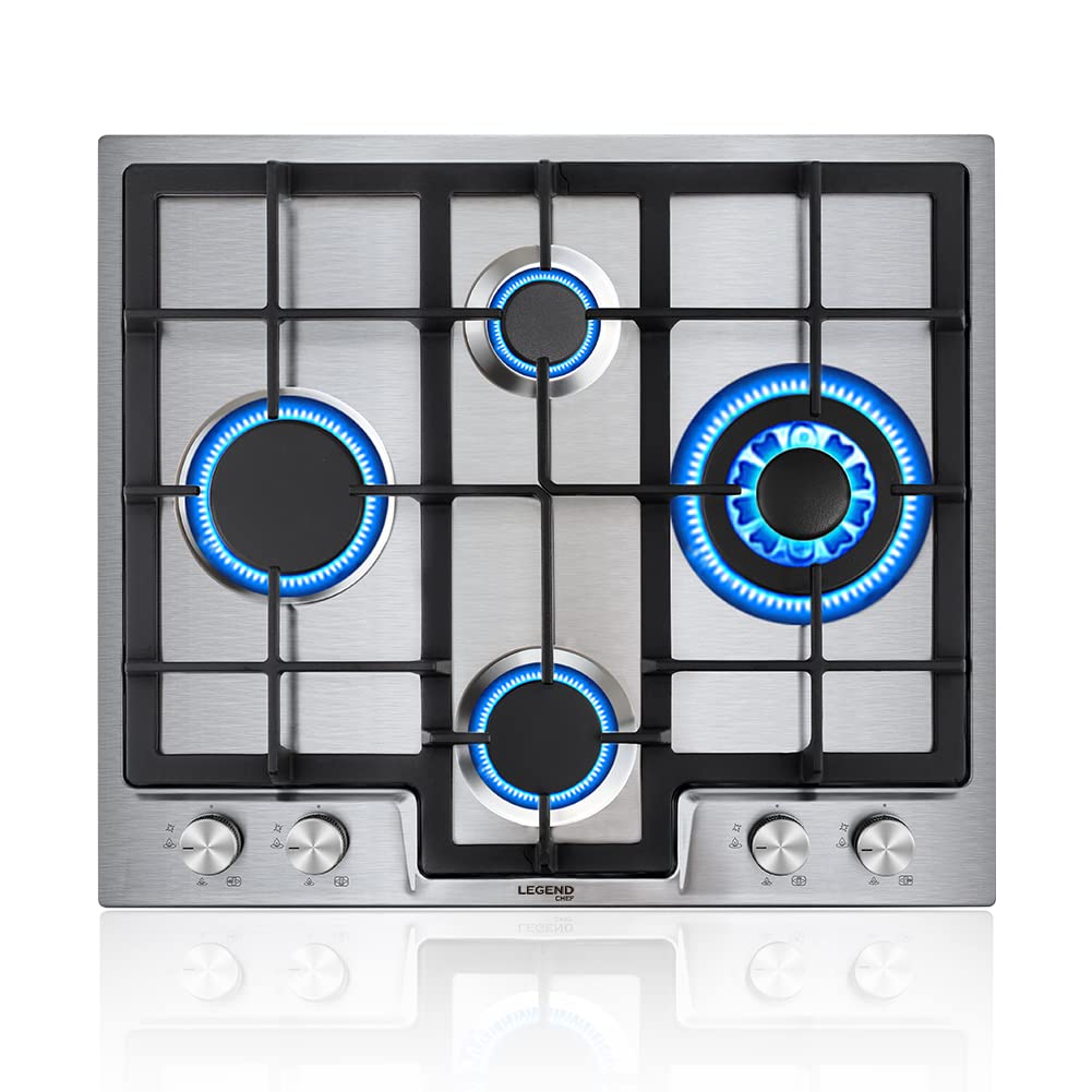 Buy LEGEND CHEF PG6041RS 4 Burners Stainless Steel Hob, 60cm Built in