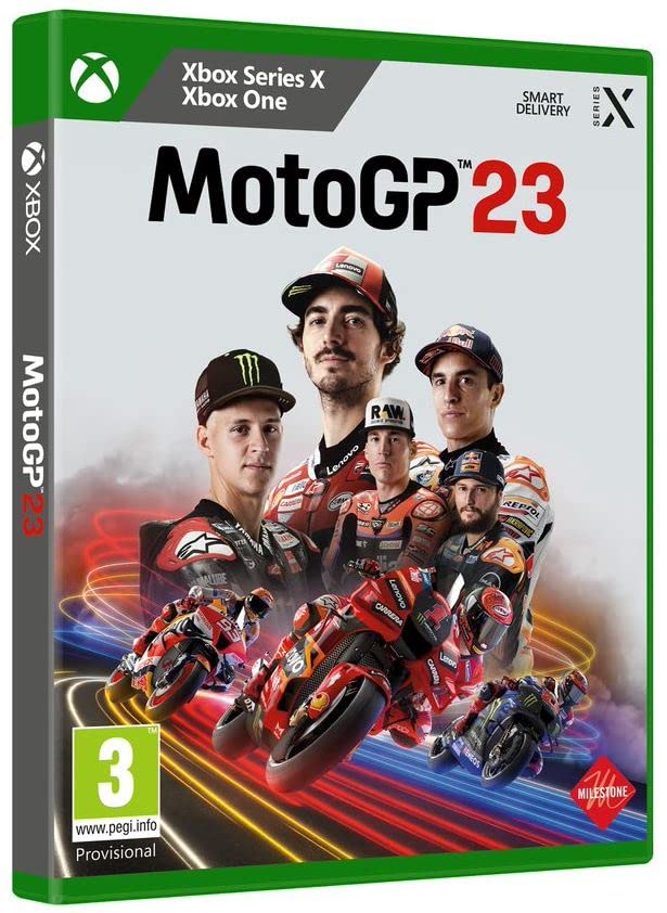 MotoGP 23 jeu vidéo moto circuit de course trajectoire précision simulation pilotage
