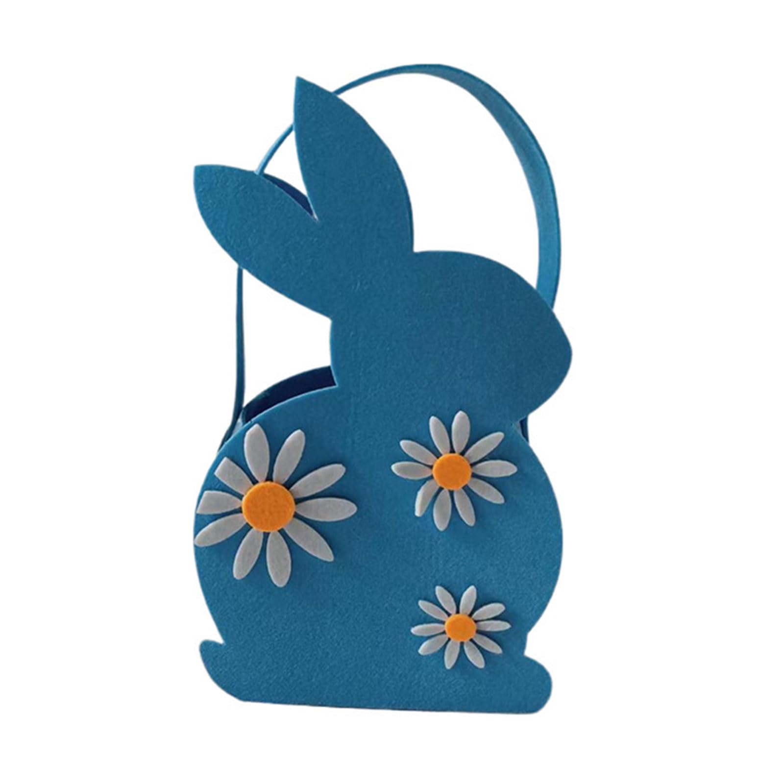 Buxuaaaa 4Pcs Felt Easter Basket Handbag Easter Candy Bag Gift Cookie Packaging Box Baby Shower Favor Decoration Supplies
