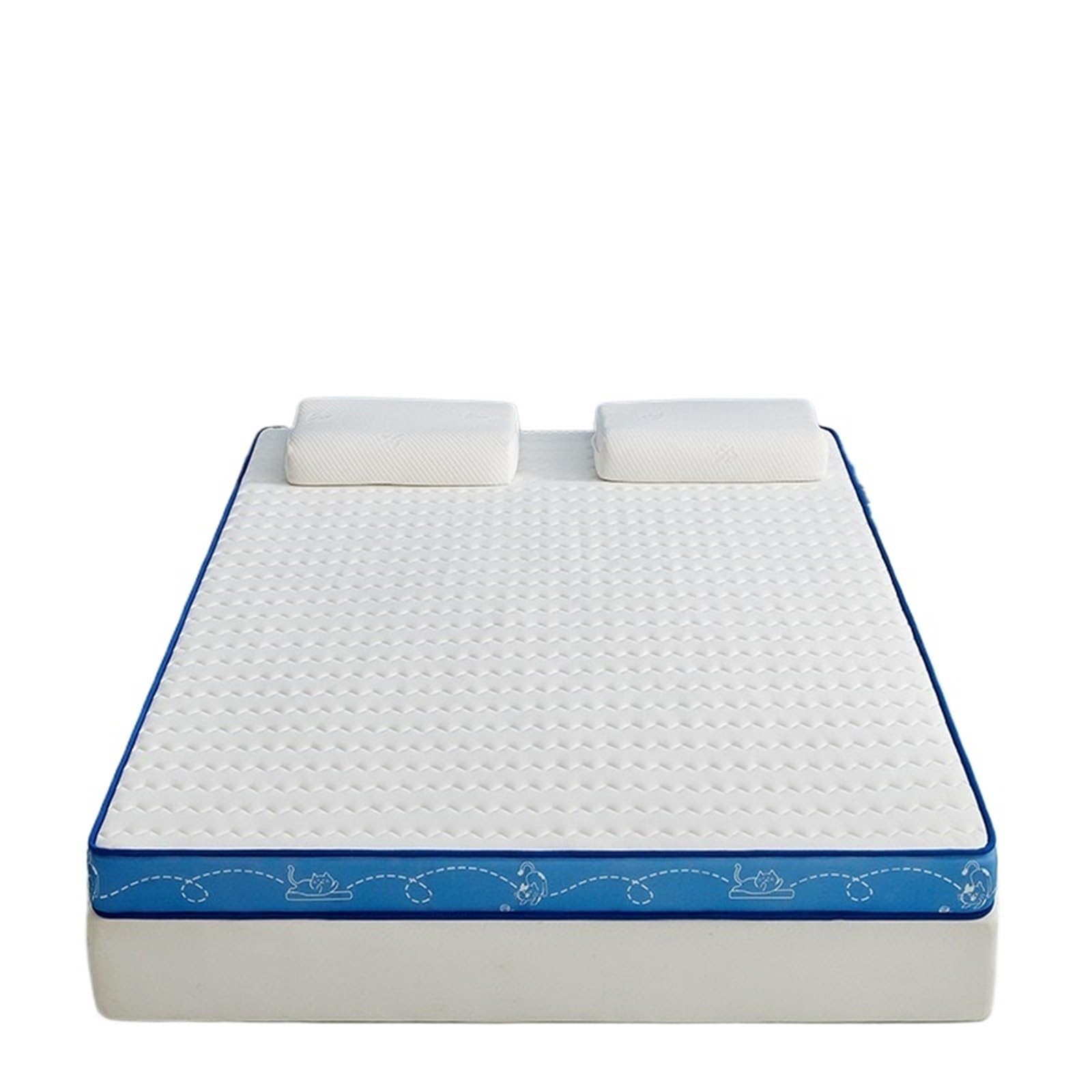 Mattress Topper Latex Thickened Topper Knitted Fabric Floor Mattress(Light Grey,90x190cm(35x75in),7cm thickness)
