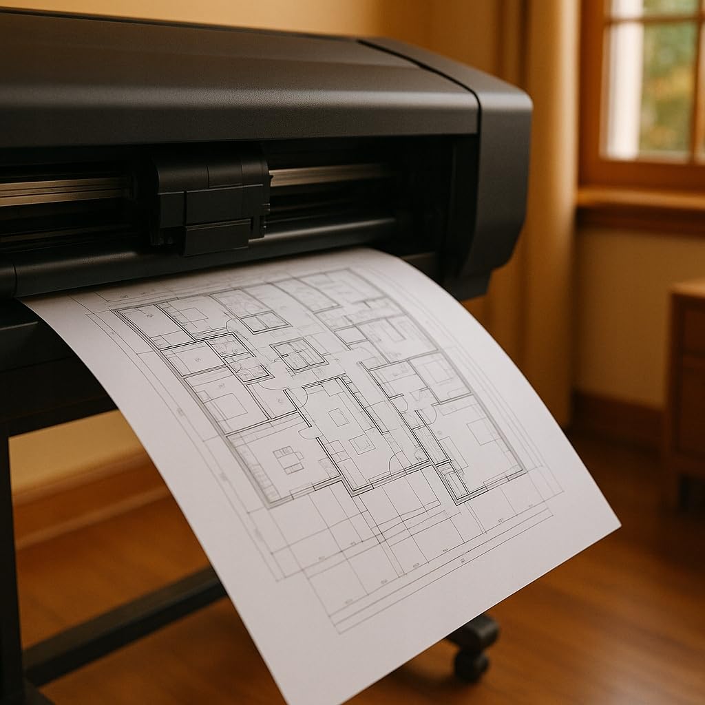 PD Media Plotterpapier Großformatpapier - 1 Rolle 50 m x 594 mm - CAD-Bond-Rollen Papier - 80 g / m2 Weiß