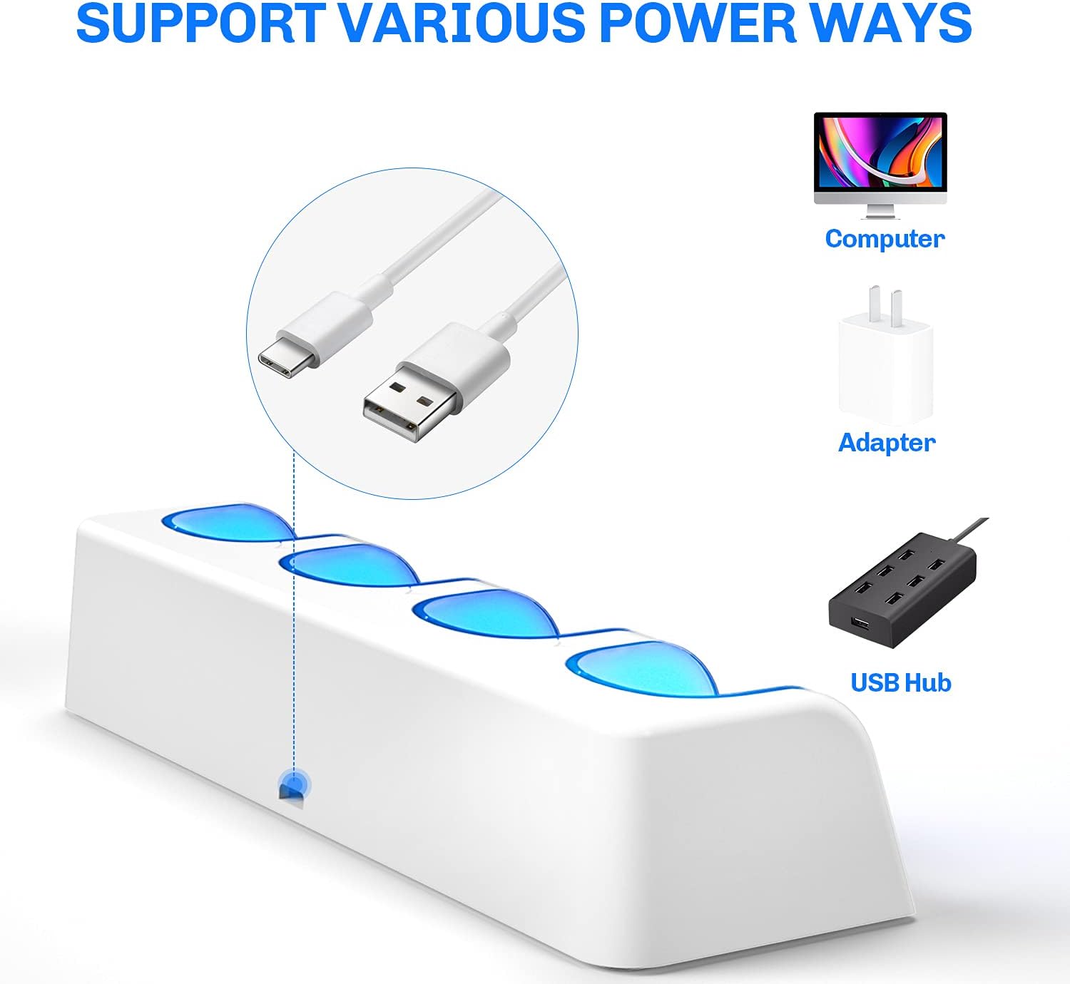 VOYEE Charger Station for Charging Wii Remote Controller with 4 Rechargeable 2800 mAh Battery Packs, 4-in-1 Controller Charger Compatible with Nintendo Wii/Wii U Controller - White: Electronics