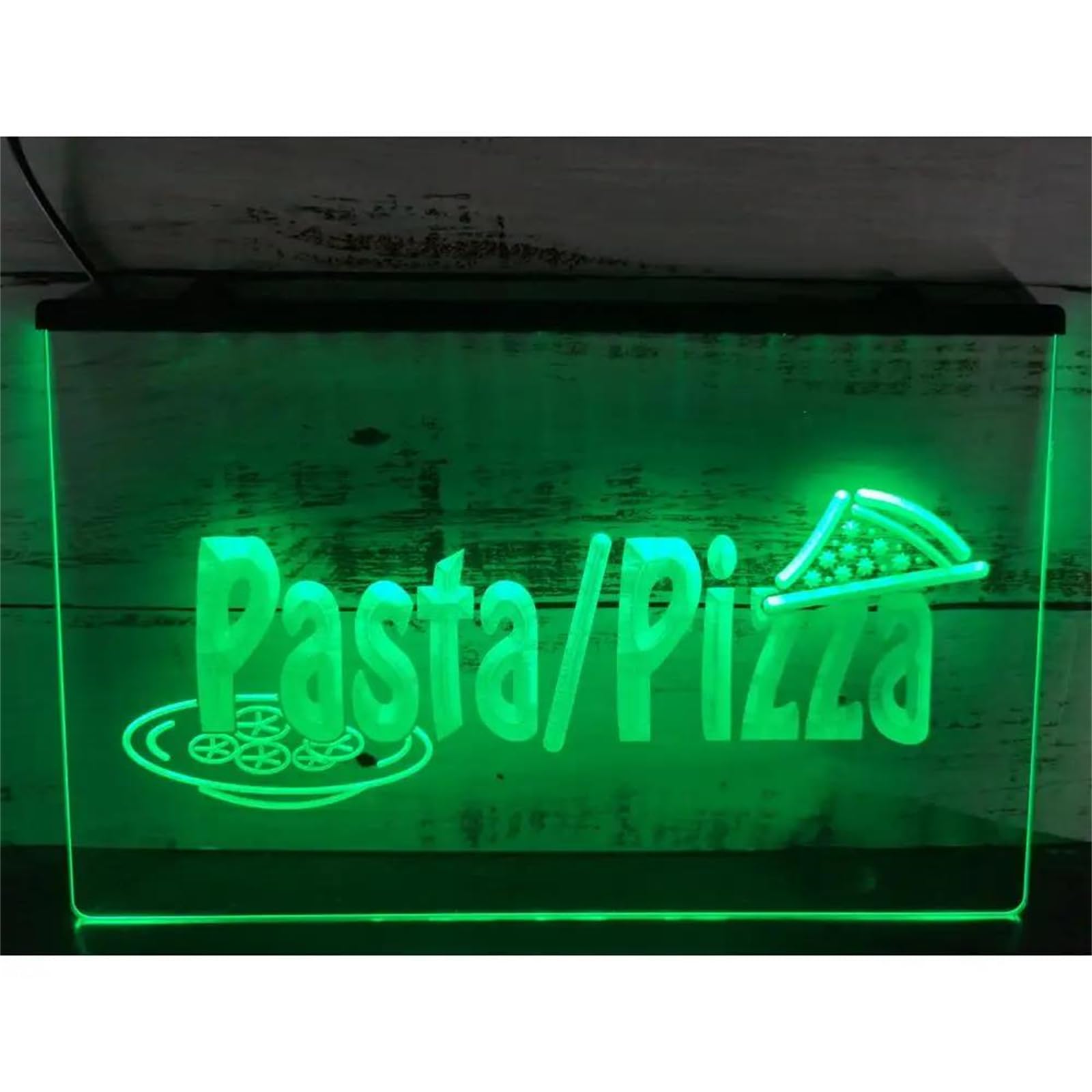 Letrero de neón para Tienda de Pizza y Pasta, Restaurante con Control Remoto de 24 Teclas, Luces LED de neón con atenuación para decoración de Pared, Letrero Luminoso USB,40x30cm