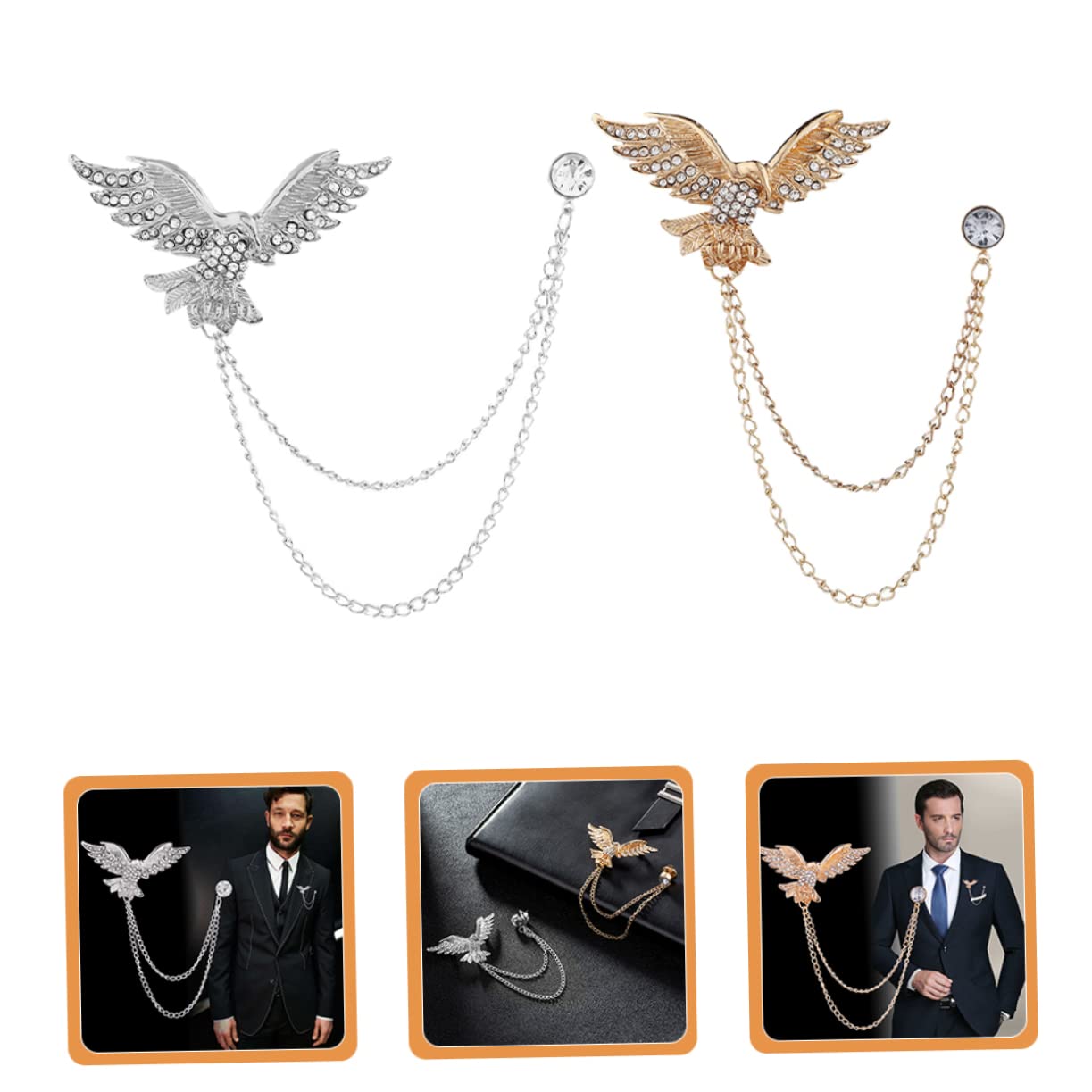 Adler Brosche Broschenclip Mit Quaste Kettenbrosche Tierbrosche Schmuck Strass-brosche Strass-kragenkette Vogel Brosche Adler Anstecknadel Brosche Für Männer