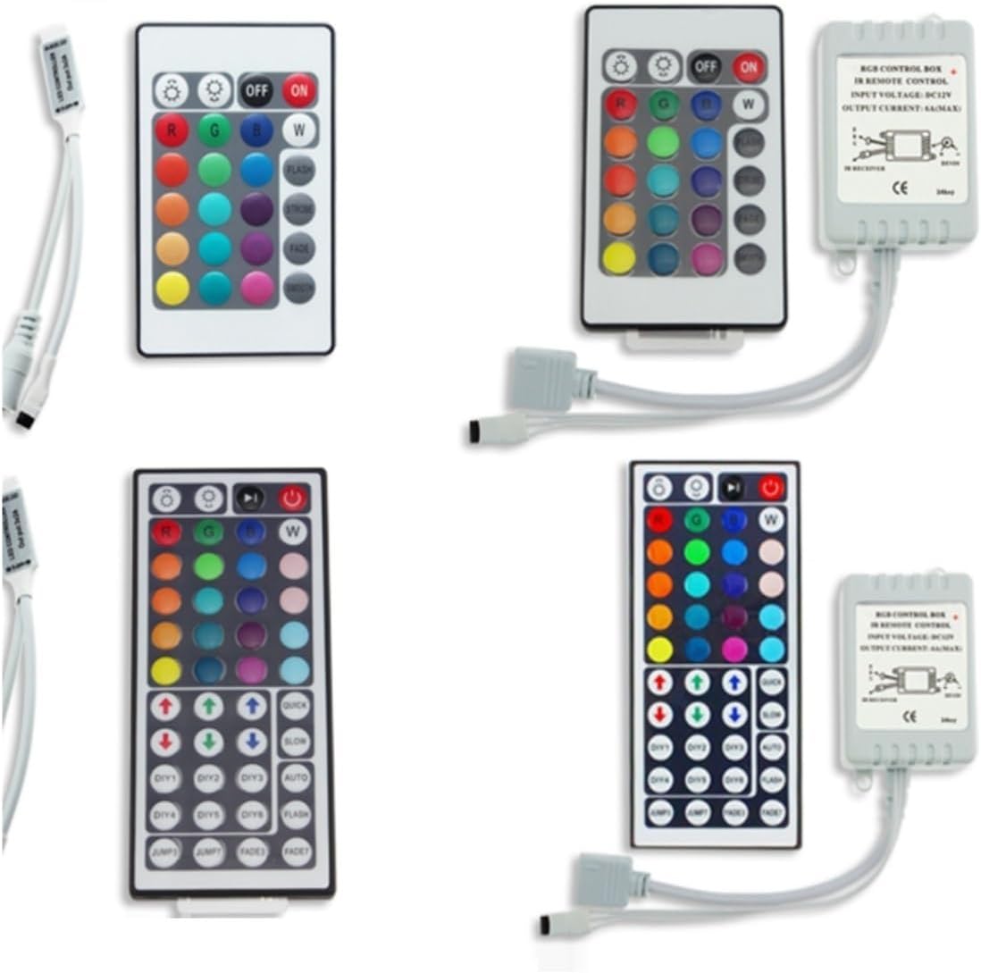 Colorful light strip led controller mini 24 key 44 key remote control RGB light strip controller DC12V(44 key single panel single head 6A)