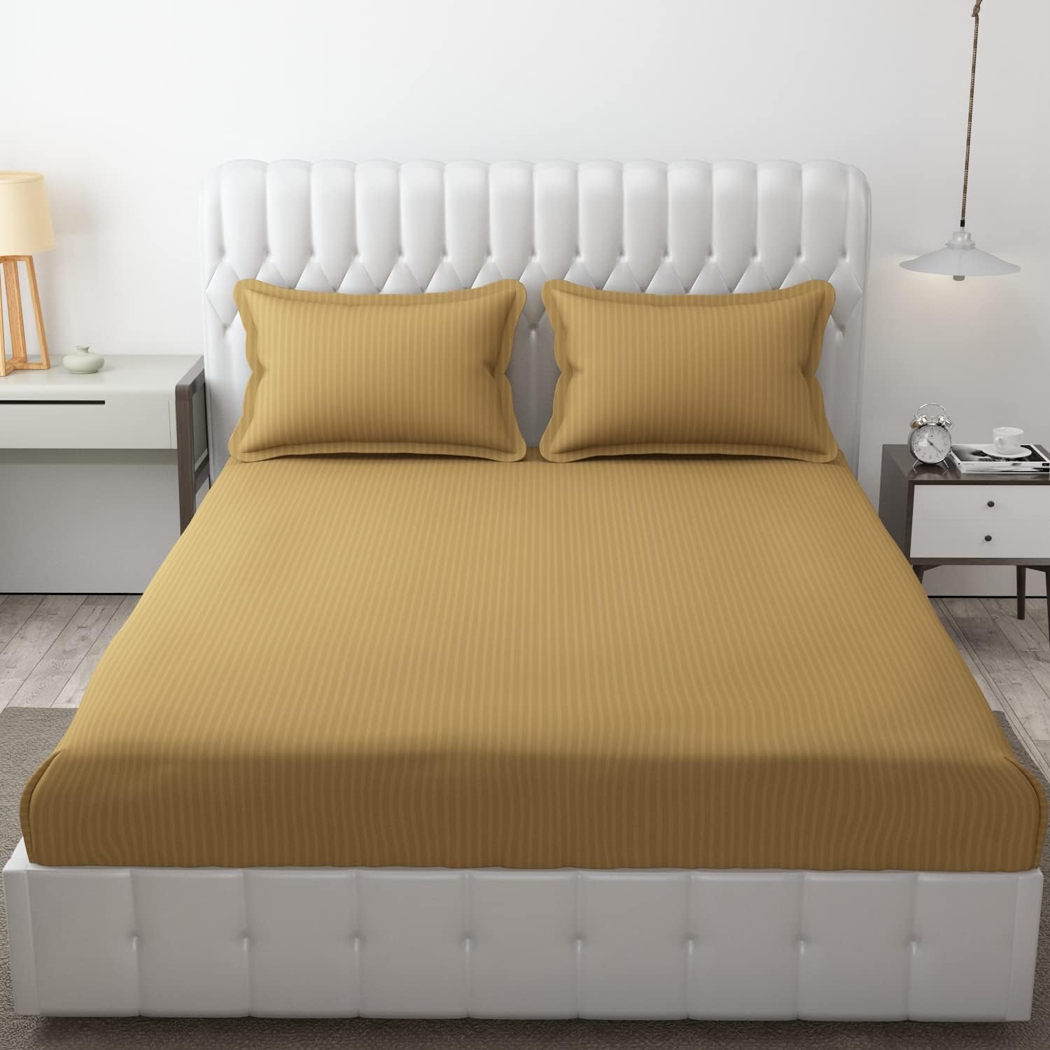 FRESH FROM LOOM Microfiber Wrinkle Resistant|Soft Skin Safe|Breathable Queen Size Flat Bedsheets|Hotel & Home|Double Bedsheet Set With 2 Pillow Covers 144 TC (95X90 Inches Brown) (B0B4KG78VT) Amazon Price History, Amazon Price Tracker