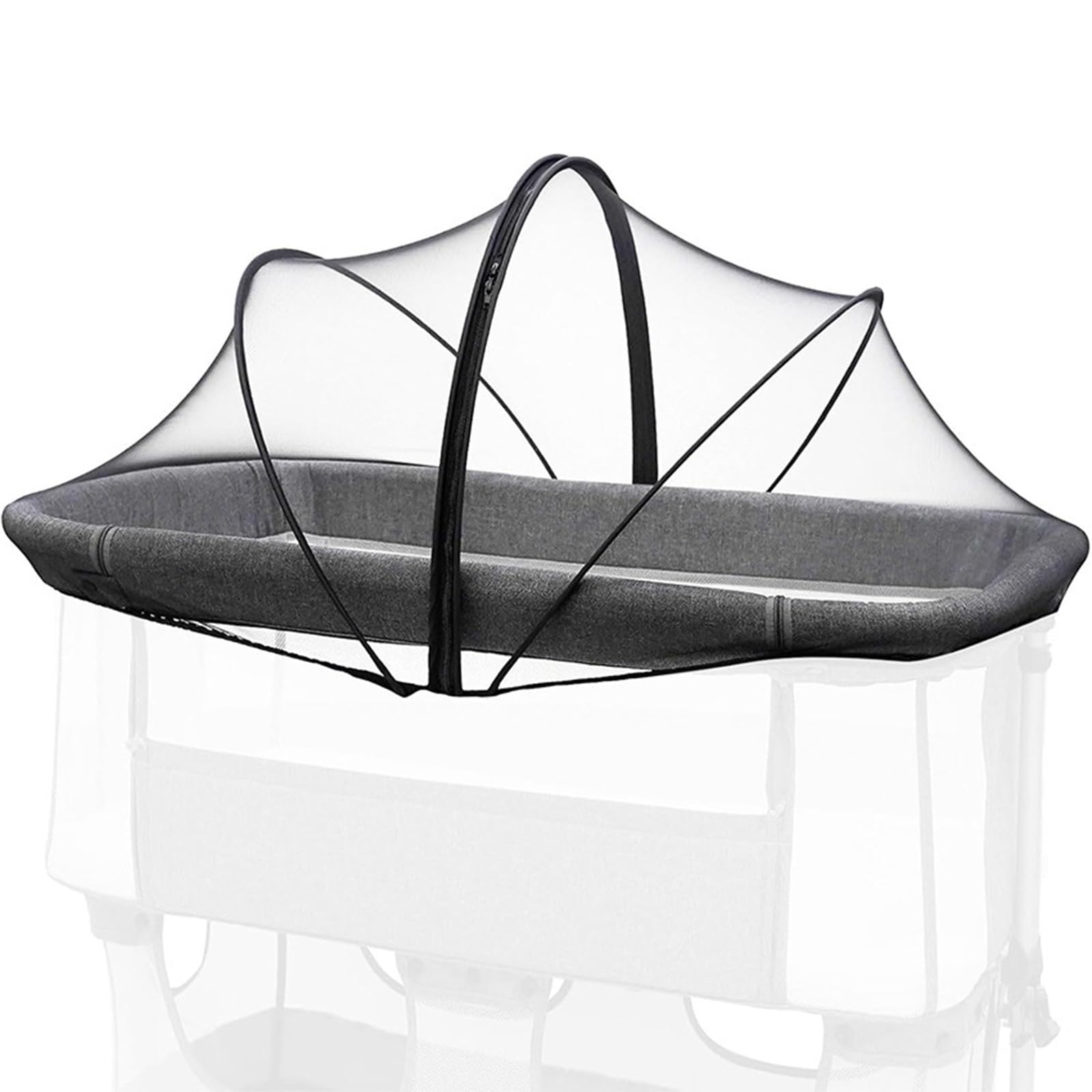 Toddler Bassinet Mosquito Net – Bedside Sleeper & Crib Tent, Keeps Bugs Out of Bassinets, Cradles & Mini Cribs(White,105-65cm)
