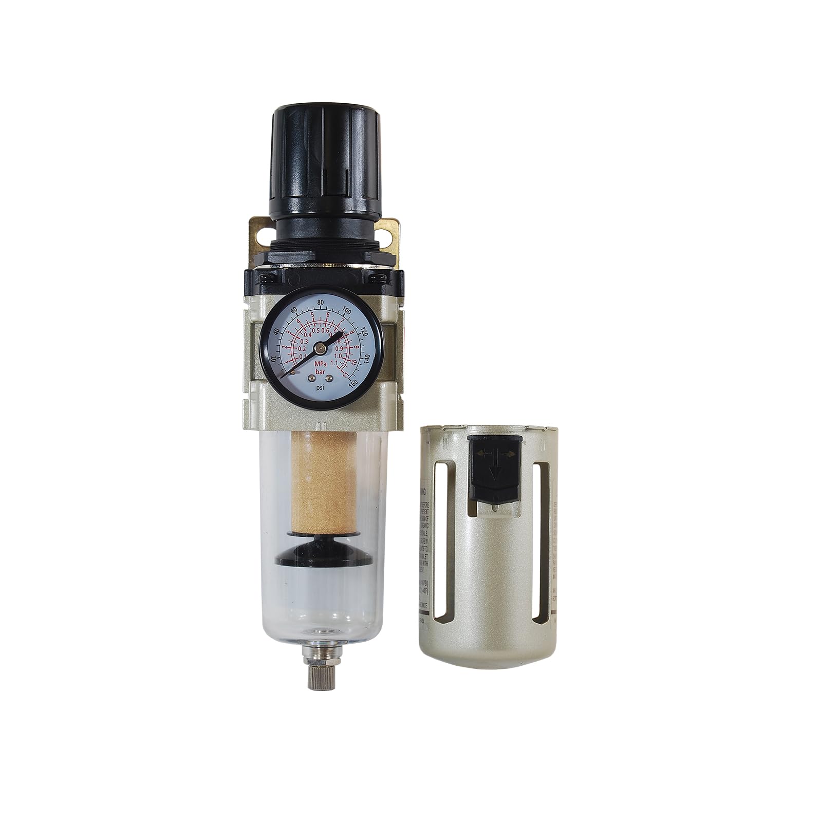Primefit FR1203G Combo de regulador de filtro de aire de 1/2 pulgada con manómetro