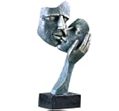 ZKSYLSM Modern Abstract Statue Crafts,Vintage Art Face Figurine,Resin Sculpture Home Office Desktop Decorative,Tabletop Countertop Bookshelf Ornaments Stylish Unique (I)