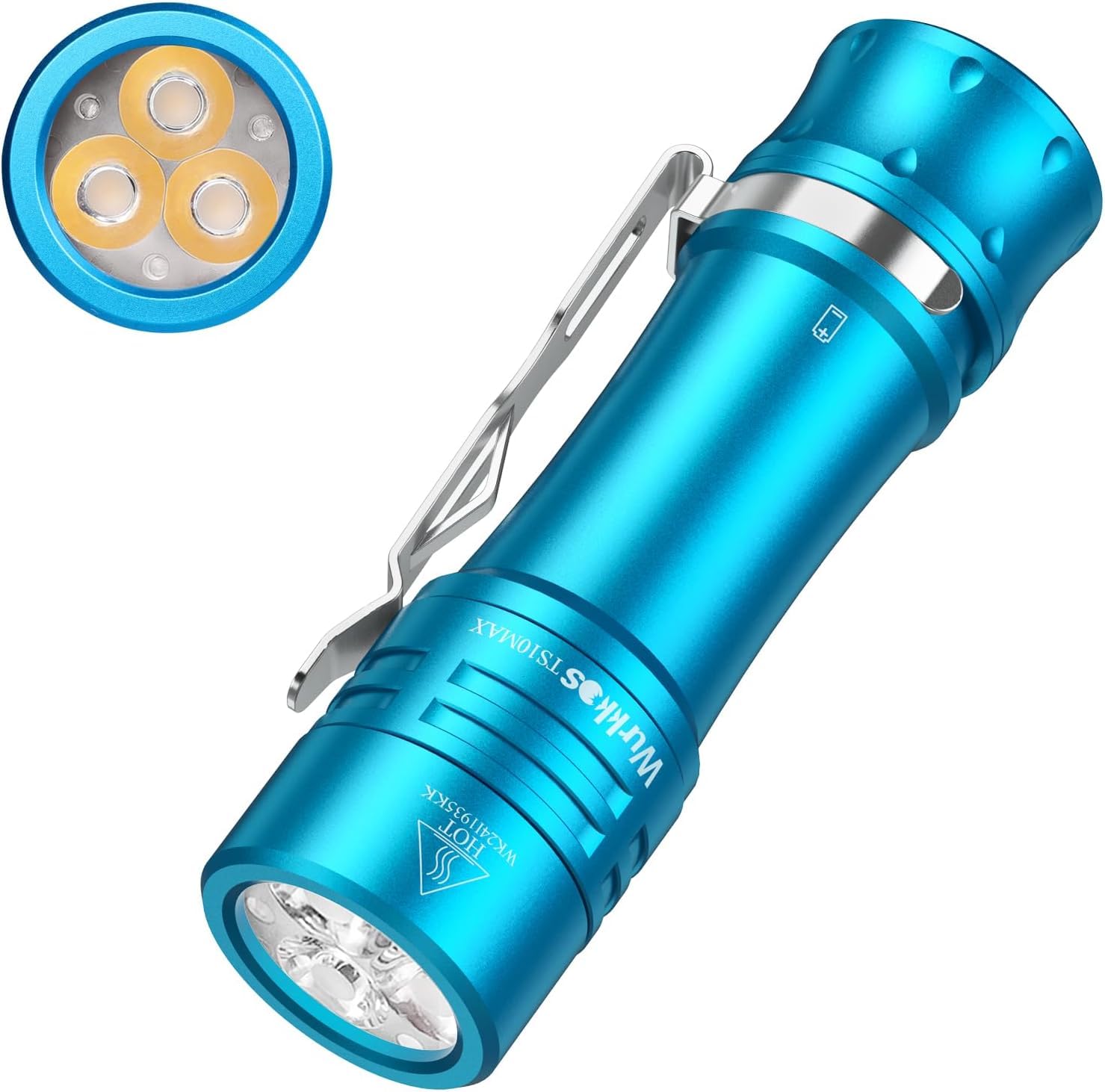 Wurkkos TS10 MAX LED Mini-Taschenlampe, Wiederaufladbare EDC