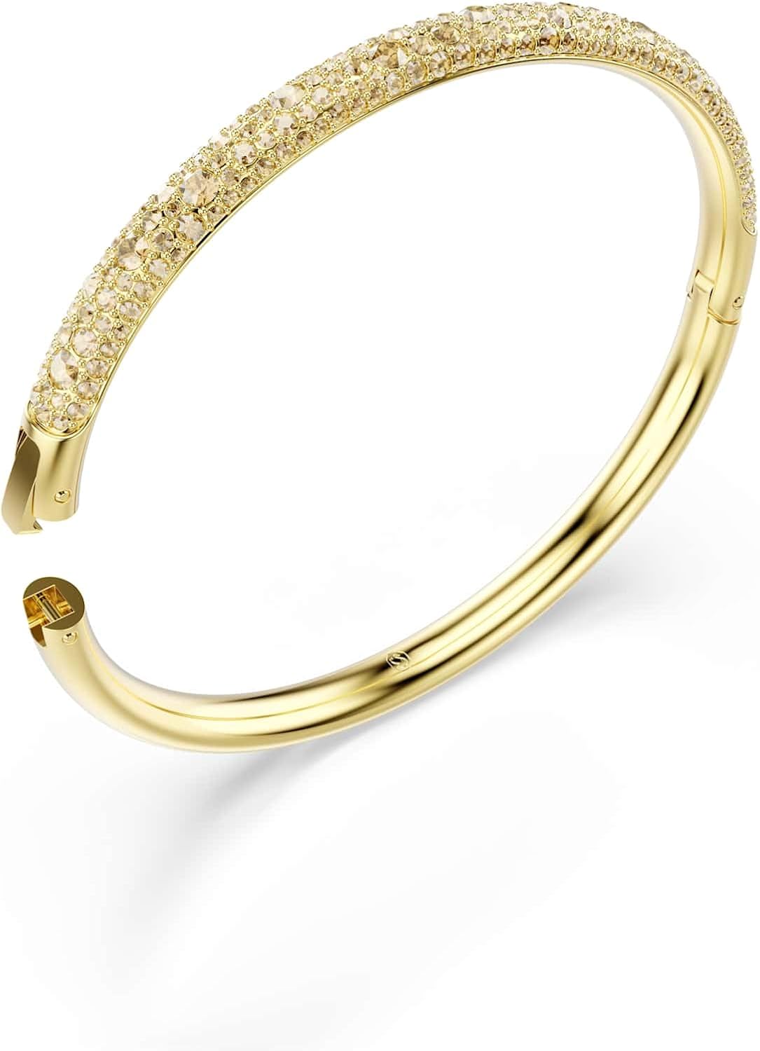 Swarovski Sublima bangle, Snow pavé, White, Gold-tone plated - Image 3