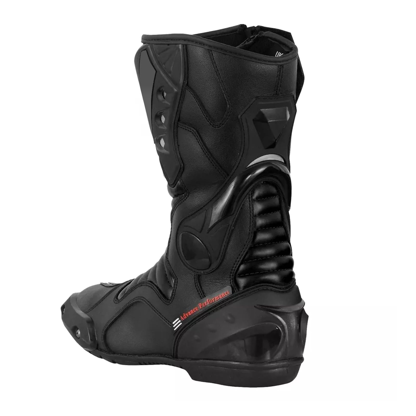 Stivali da corsa per moto da uomo Scarpe impermeabili lunghe in pelle da moto