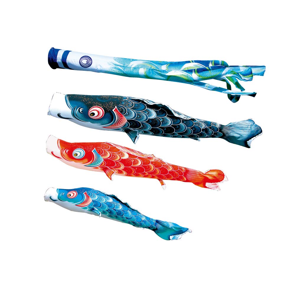 Amazon | 徳永こいのぼり 風舞い 3m 6点セット 鯉3匹 ガーデンセット
