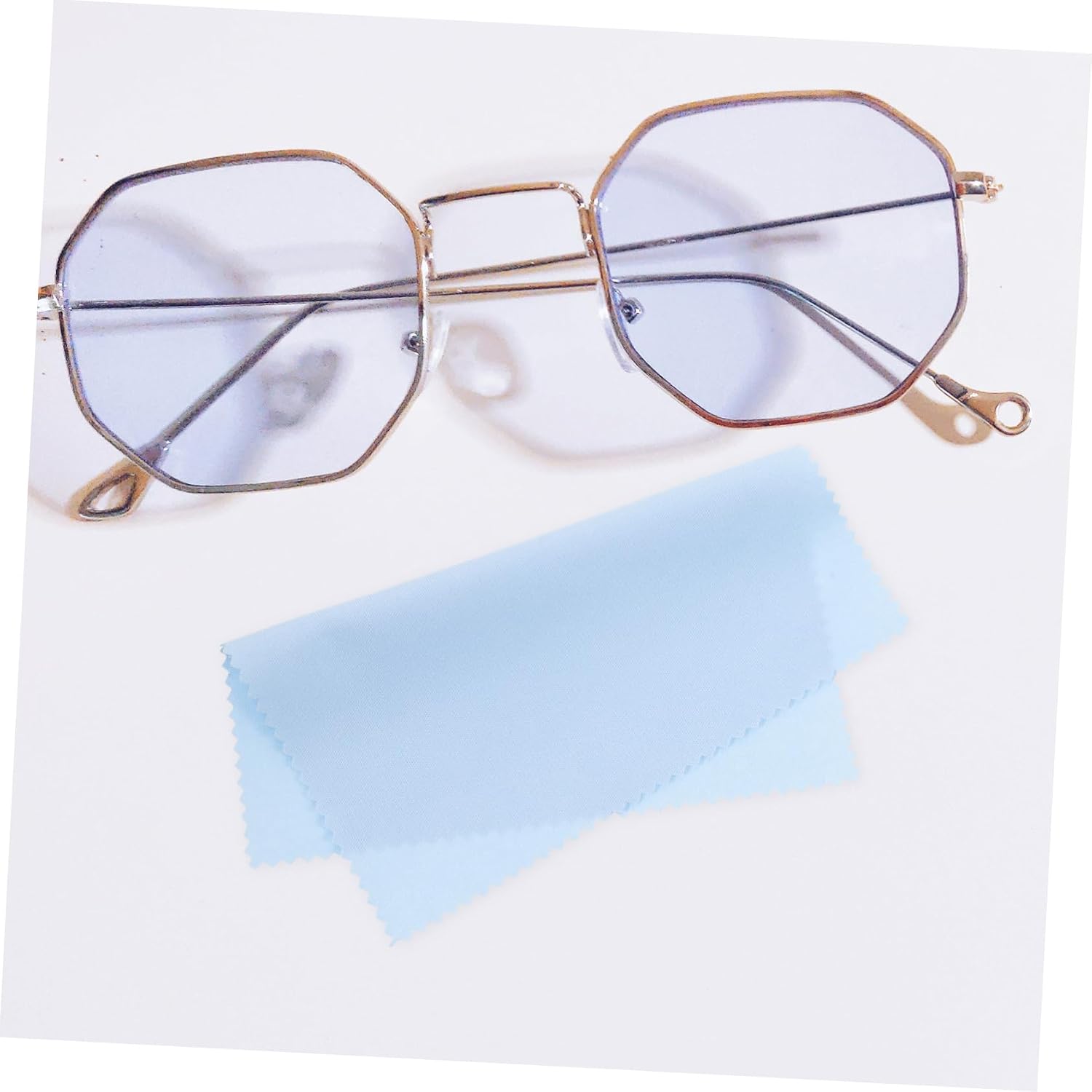 OUNONA 50pcs Microfiber Eyeglass Cleaning Cloths Cloths for Lenses Screens and Delicate for Home and Travel