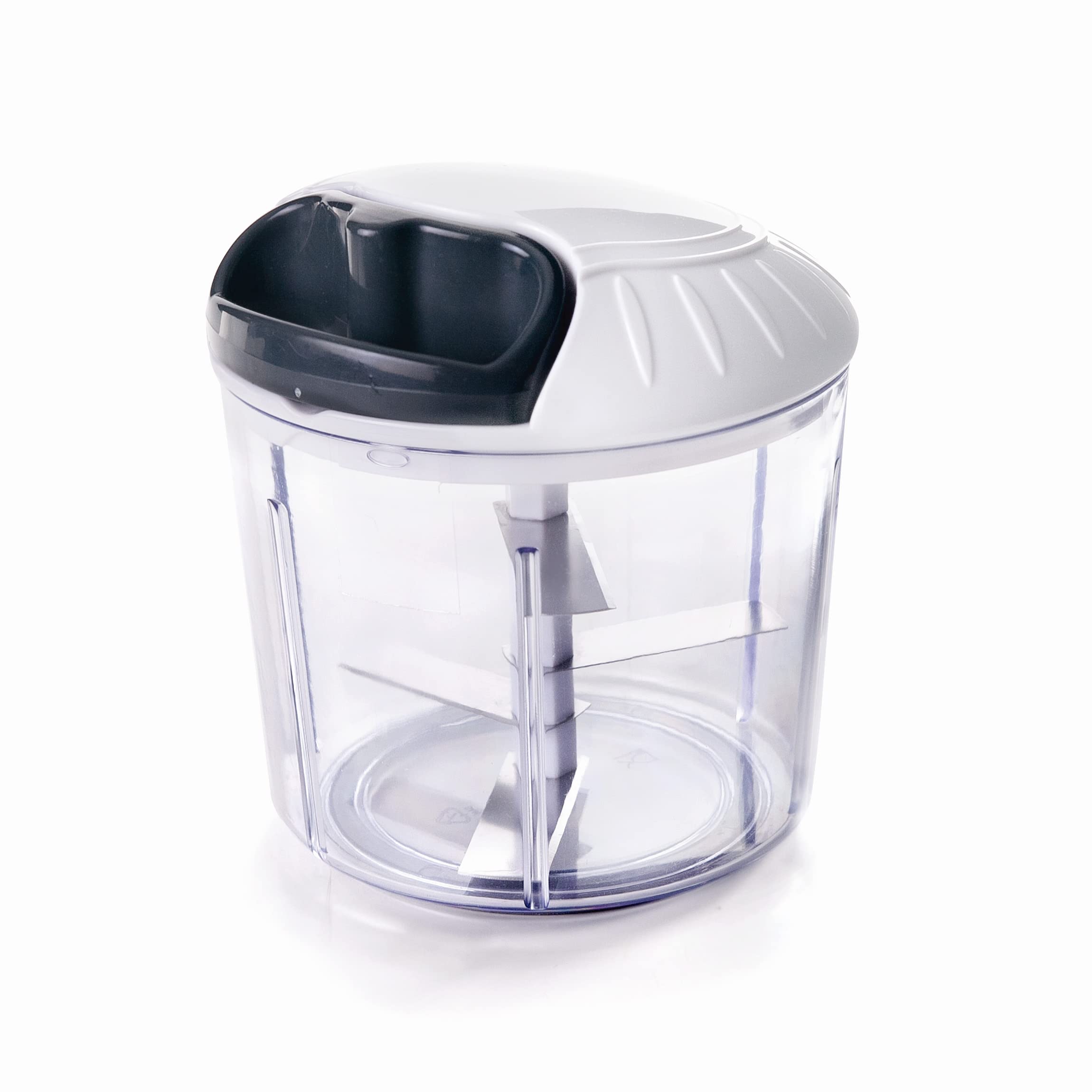 Lacor 60499 60499-Manual Cutter with 5 Blades and Non-Slip Base, White, AS