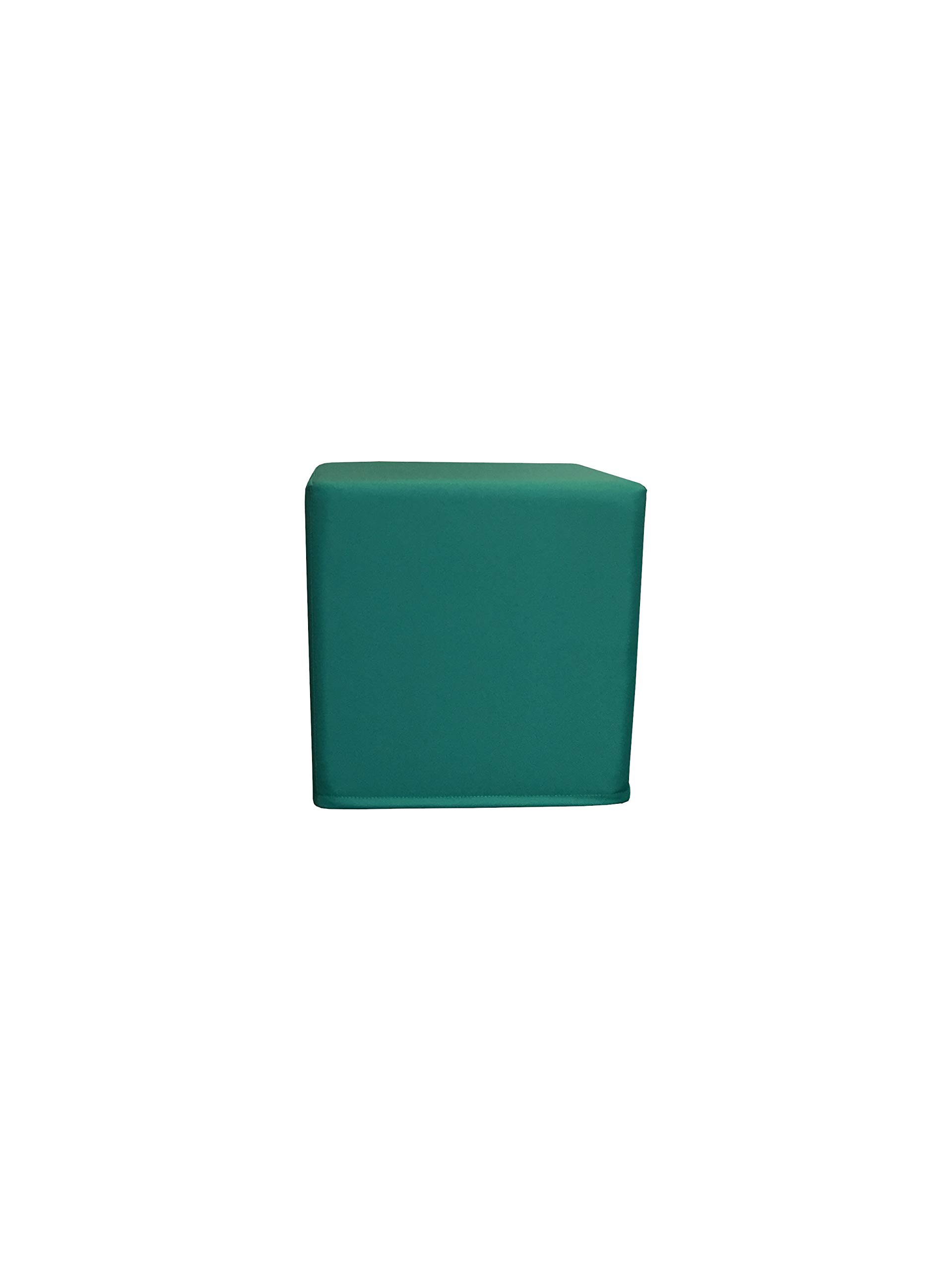 Pouf VERONA 45 Ottoman Hocker Footstool Seat for Children, Green, 45cm x 45cm x 45cm