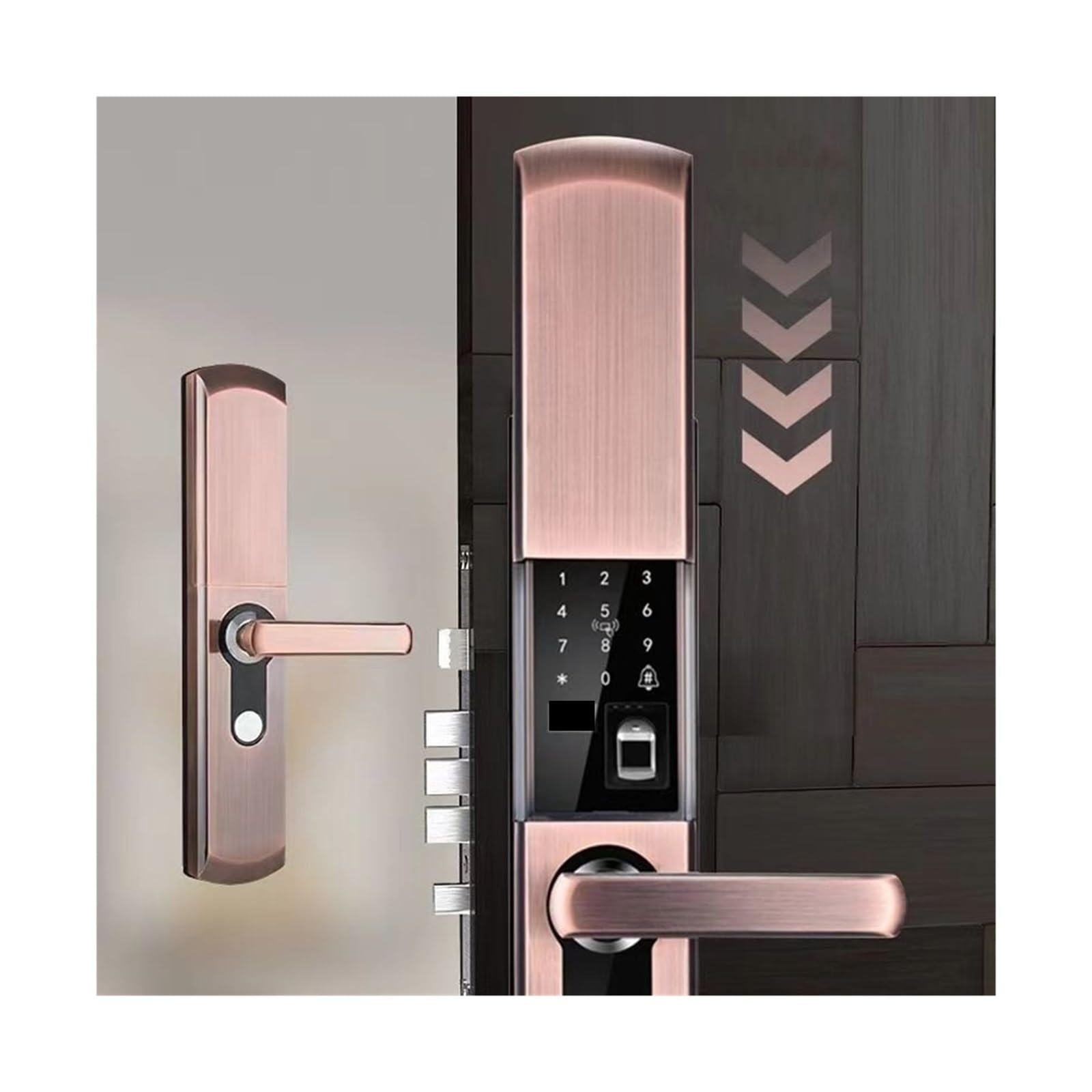 Serrure Intelligente, Couvercle coulissant for maison, serrure intelligente à empreintes digitales, couvercle rabattable automatique, électronique universelle(Zwart)