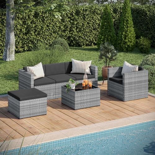 STEELSØN Polyrattan Gartenlounge Zethora, Outdoor Sitzgruppe...