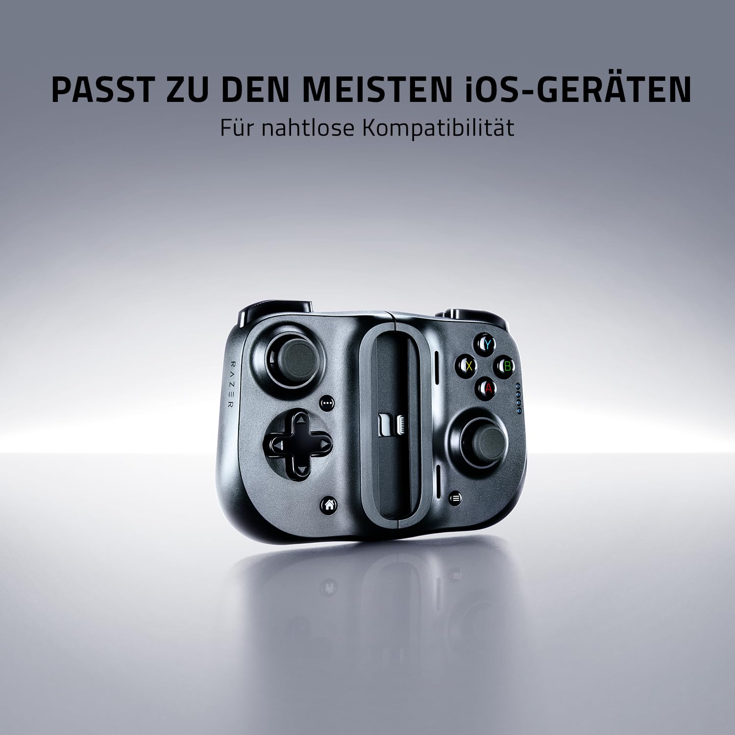 Razer Kishi für iOS (iPhone) - Smartphone Gaming Controller (USB-C Anschluss, Ergonomisches Design, Individuelle Passform, Analog-Stick, Ultra niedrige Latenz) Schwarz