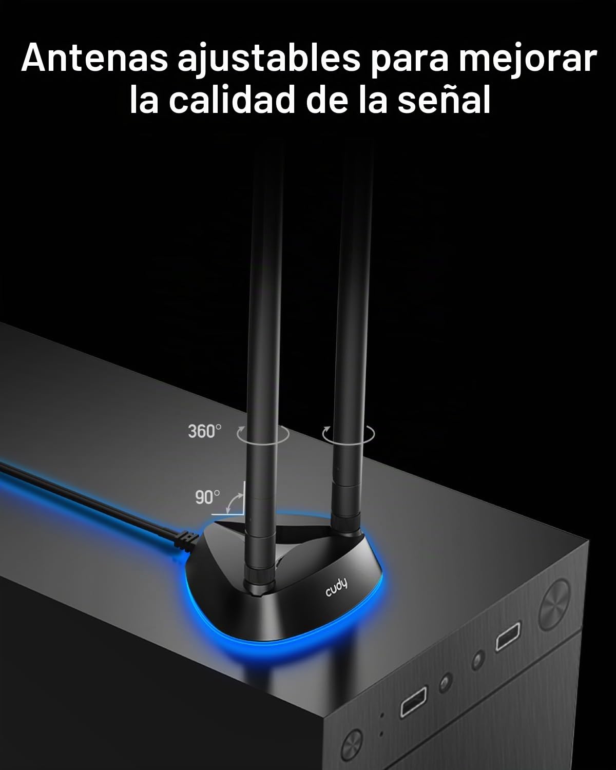 Cudy Tarjeta WiFi 7 WE9300S PCIe WiFi para PC, Adaptador Inalámbrico de Tres Bandas, 6 GHz, Chipset Intel BE200, Bluetooth 5.4, Antena de Alta Ganancia, No Compatible con Plataformas AMD