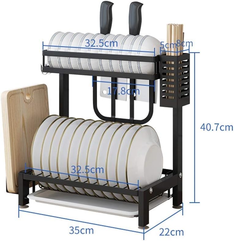 Dish Drying Rack Cutlery Rack Stainless Steel Drain Rack Kitchen Racks Hanging Dishes Dishes Chopsticks Holder Storage Rack Dish Rack Black Cutlery Drying Rack (Size:A6)