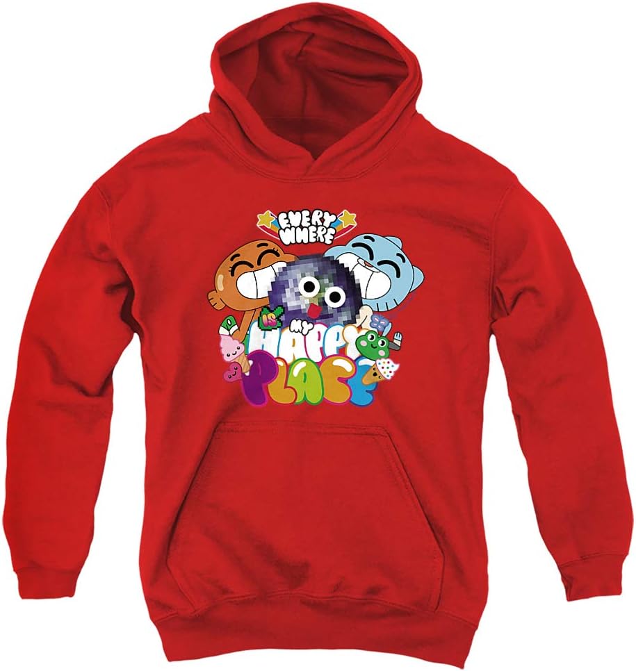 Trevco Amazing World Of Gumball Happy Place Unisex Youth Pull-Over Hoodie