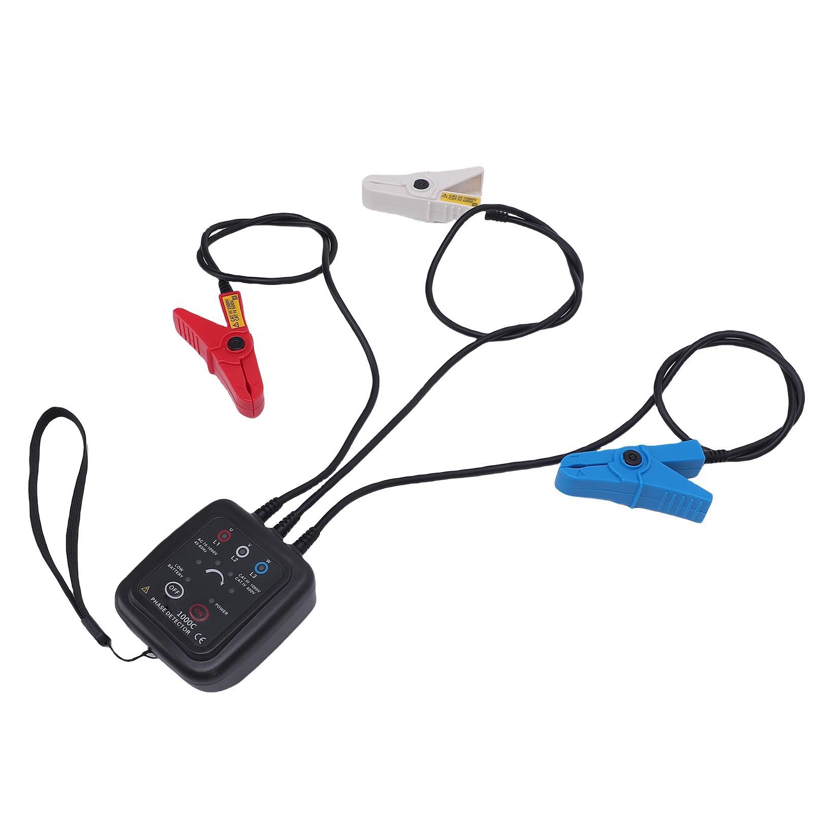 Topiky Probador de Rotación de Fase, Detector de Secuencia de Fase sin Contacto AC70-1000 V, Medidor Trifásico con Resistencia de Aislamiento de 5,4 KV para Detección de Cables Activos, Pérdida de,