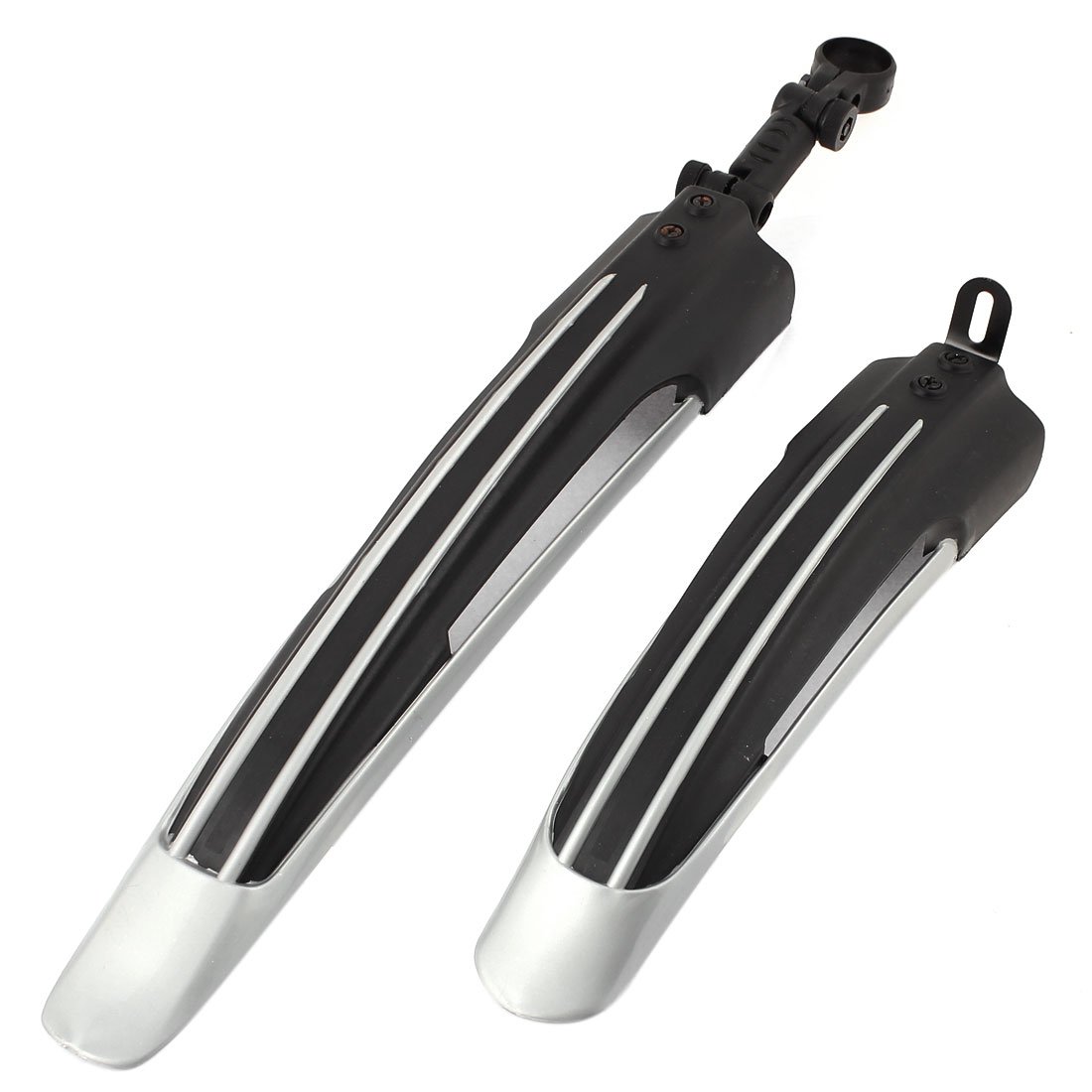 Qtqgoitem Plastic Front Rear Mudguard Black Tone for MTB Bicycle (model: d3e 44f f4d b19 c40)