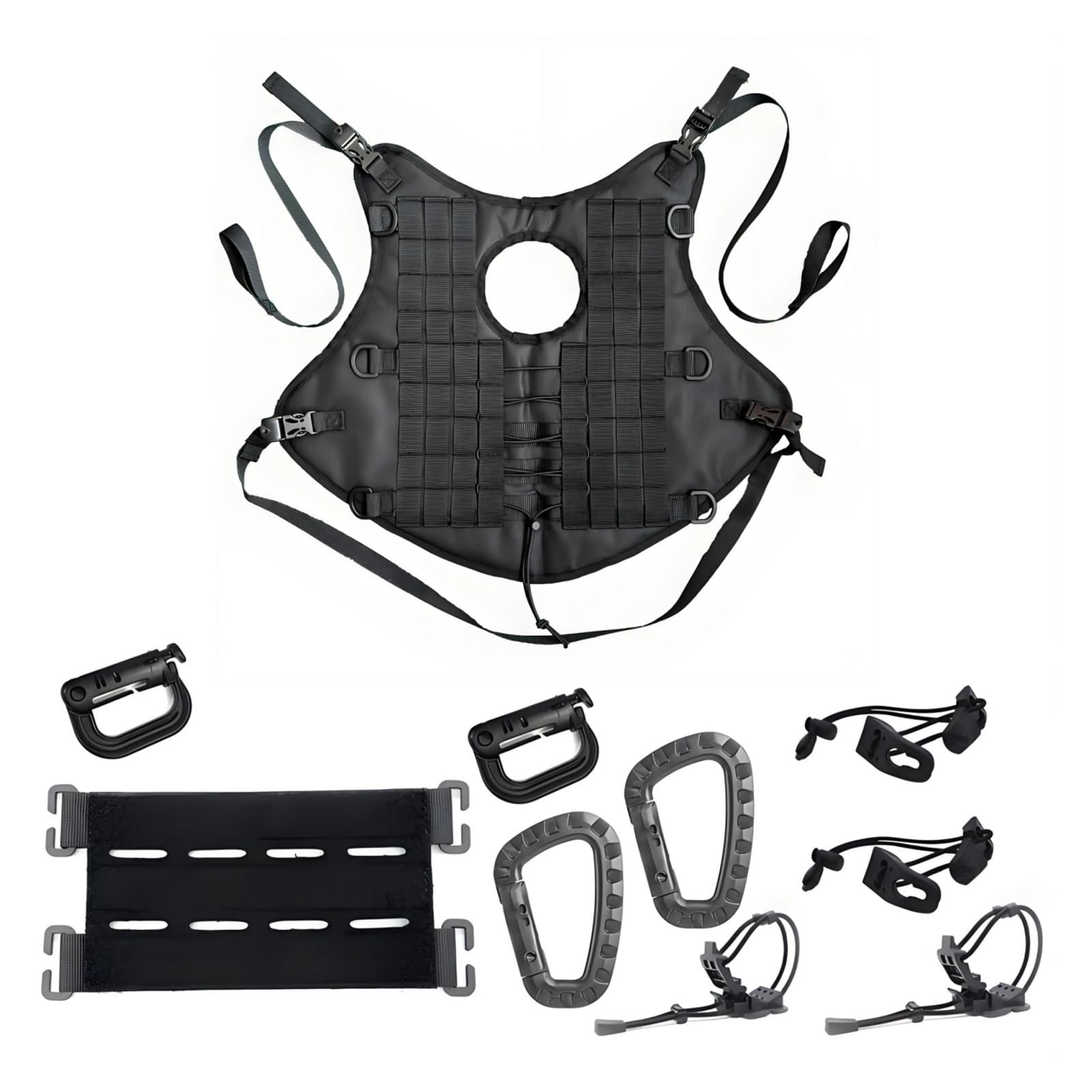 Top Case Motos Bolsa Tanque Combustible para Motocicleta Conjunto Chaleco Base Molle Portátiles Adecuados Kit Todoterreno Universal Bolsa De Moto(2 Set 1)
