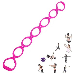 7 Ring Stretch Resistance Exercise Band Miracle Miles Band Yoga Stretching Arm Shoulders Foot Leg Fitness Home Gym