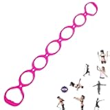 7 Ring Stretch Resistance Exercise Band, Miracle Miles Band, Yoga Stretching, Arm, Shoulders Foot, Leg Fitness Home Gym Physical Therapy Band