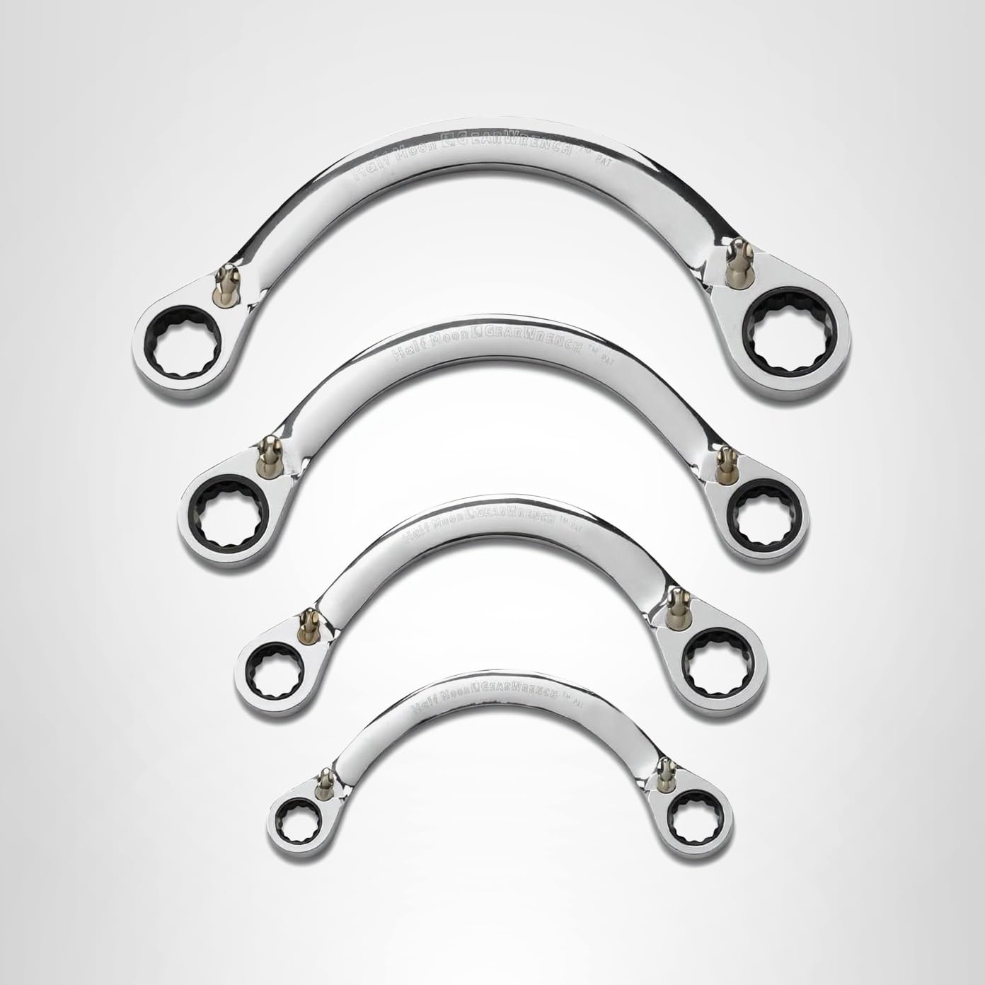 GEARWRENCH 4 Pc. 12 Pt. Reversible Half Moon Double Box Ratcheting