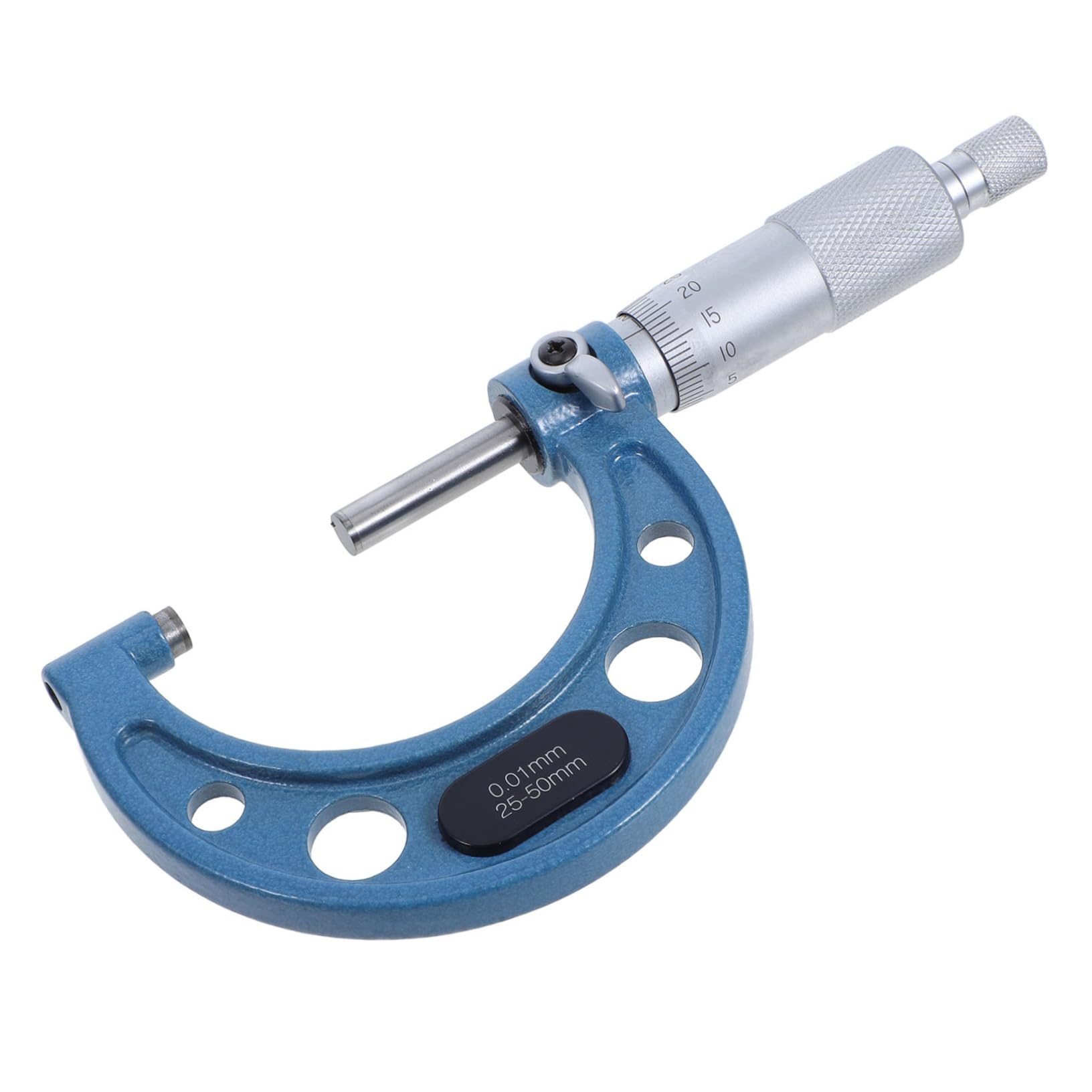 ABOOFAN Micrometro Esterno in Acciaio Inox, Graduazione 0,01mm, Campo 25-50mm, Strumento di Misurazione Preciso per Officina e Controllo Qualità