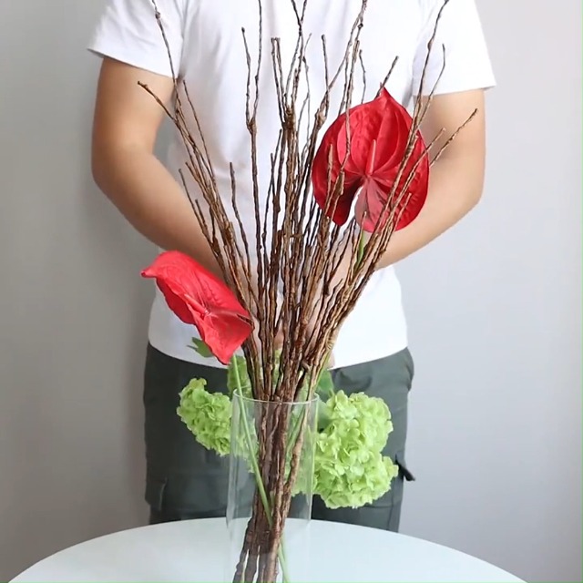 Rami artificiali alti 160 cm, rami di Weigela, rami artificiali, rami di salice, rami di nocciolo, ramoscelli, fiori finti viola - Italia