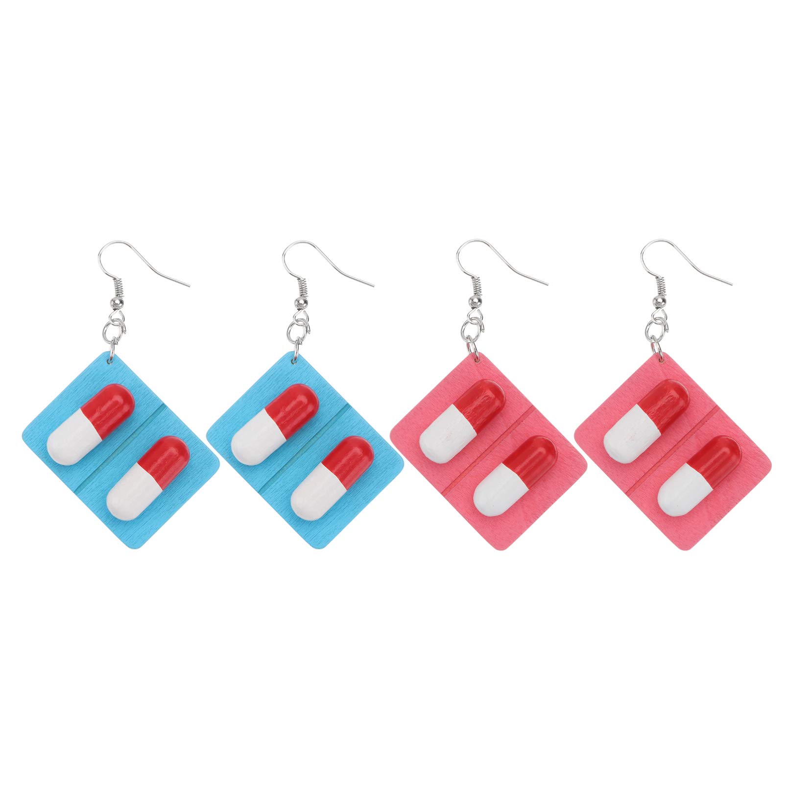 YDYDTTKD 2 Paia di Orecchini a Capsula in Legno Creative Nurse Eardrop Divertente Ornamento per l'orecchio Leggero per l'accessorio da Indossare Ogni Giorno